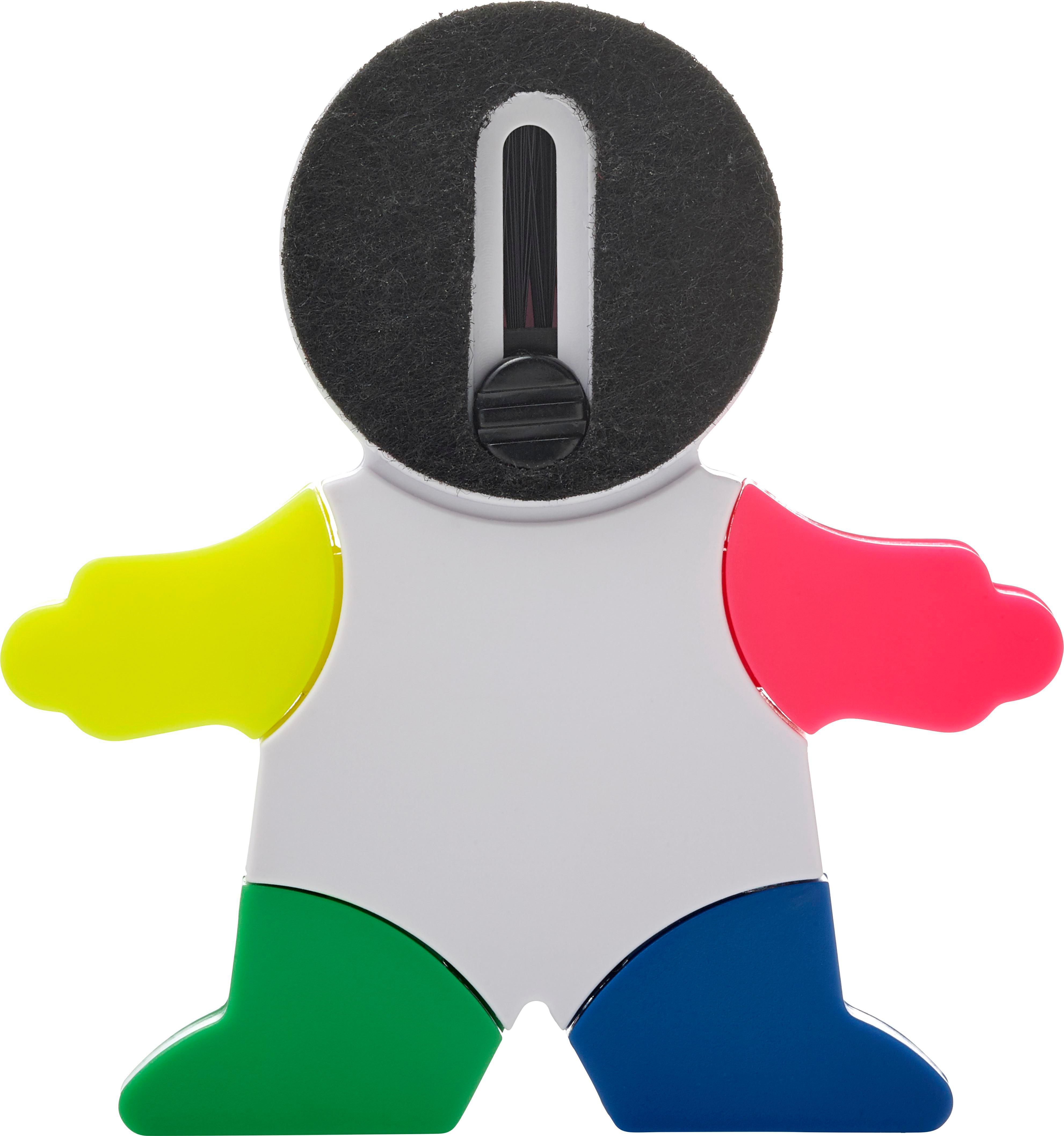Vue 2 de Set de surligneurs Ella | Forme mannequin | 4 couleurs