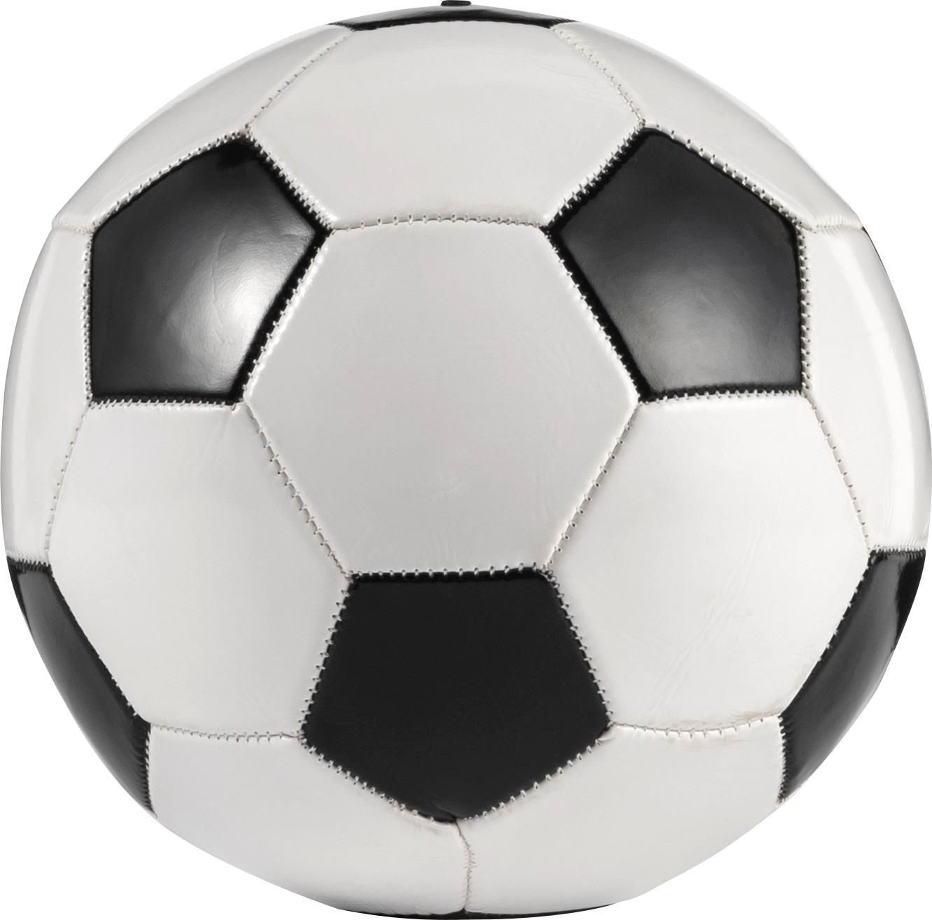 Vue 2 de Ballon de football Ariz | Plastique | Taille 5 | Classique noir et blanc