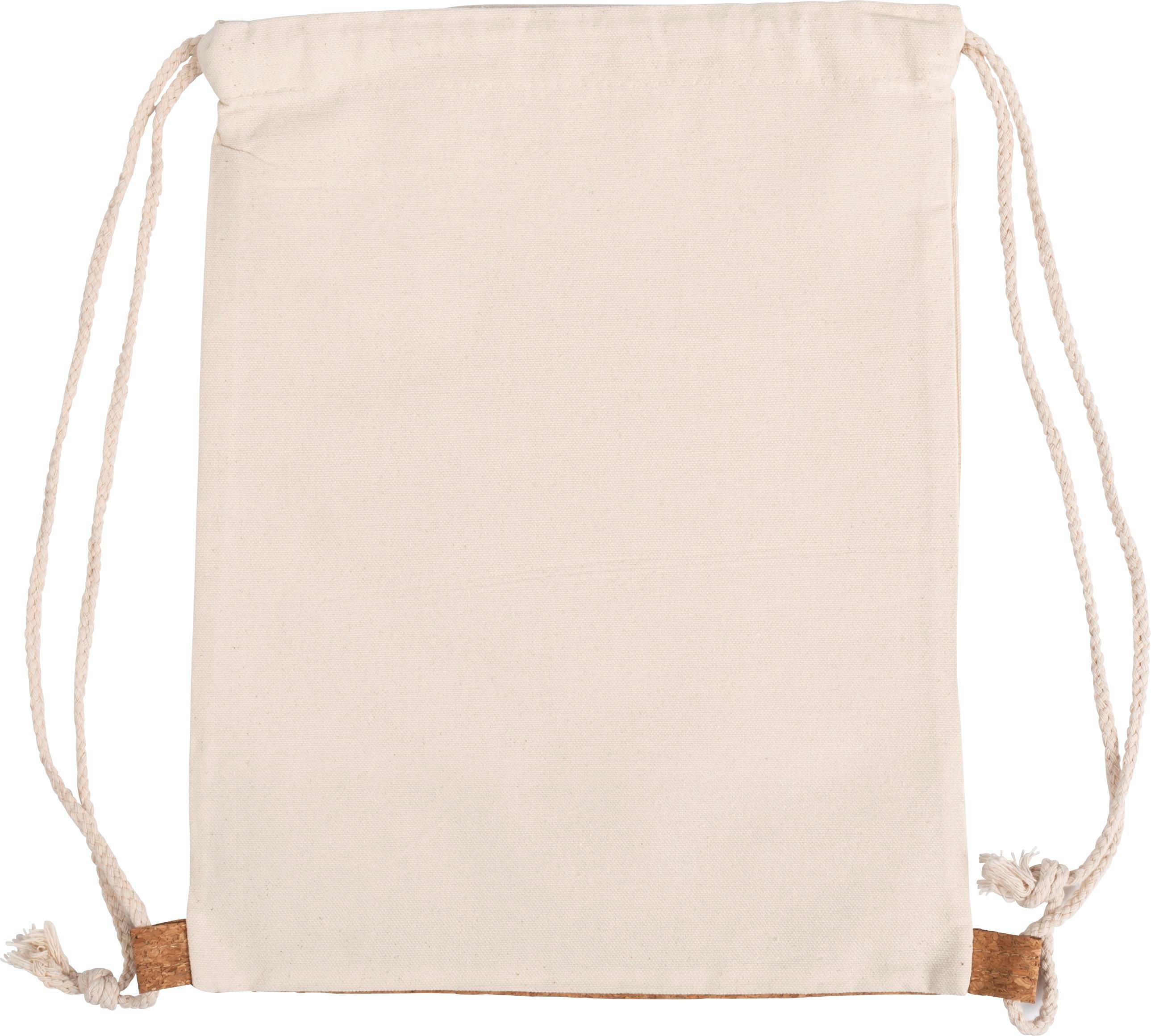 Vue 3 de Sac à dos Tianna | Coton 250 g/m² | Liège | 1,2 l