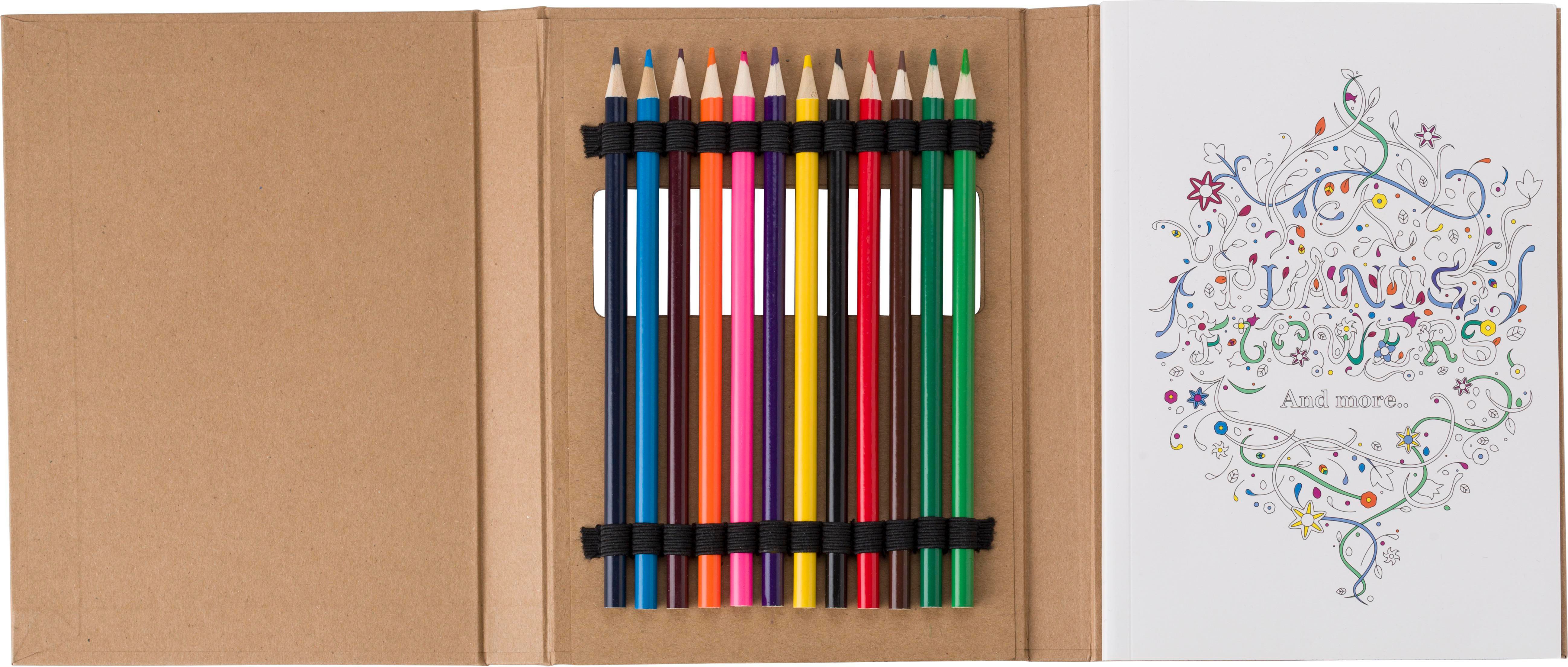 Vue 2 de Kit de coloriage Kora | Carton | 12 pièces