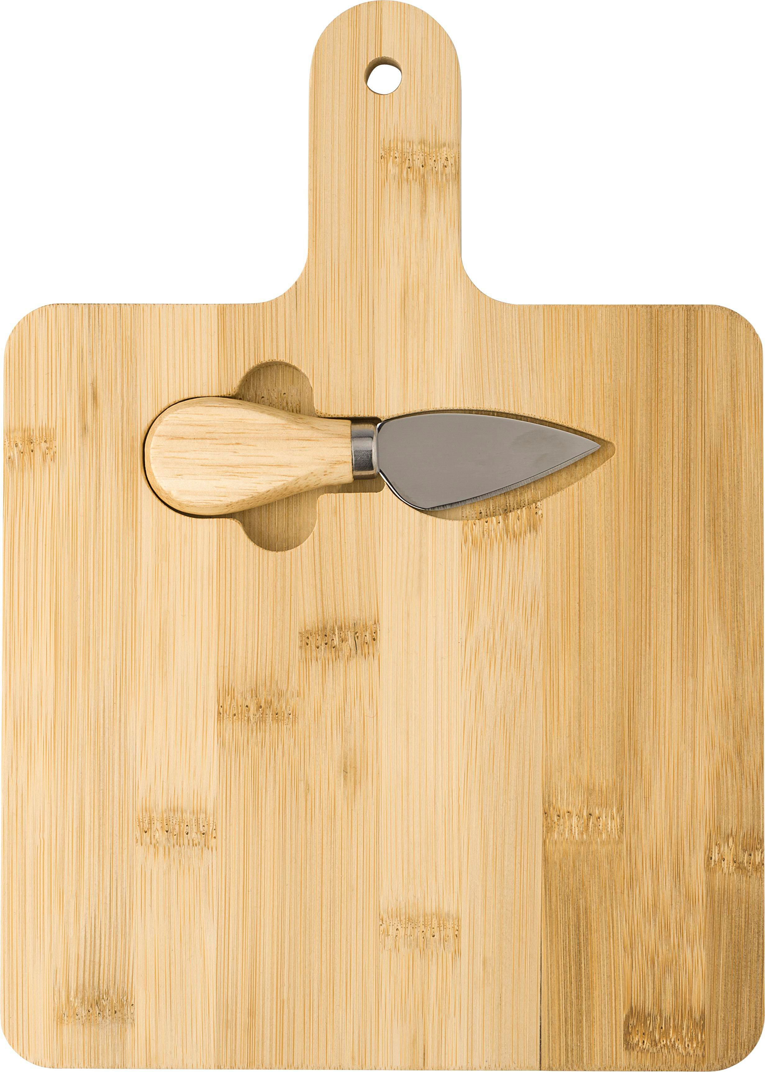 Vue 3 de Plateau à fromages Jelena | Bambou | Avec couteau