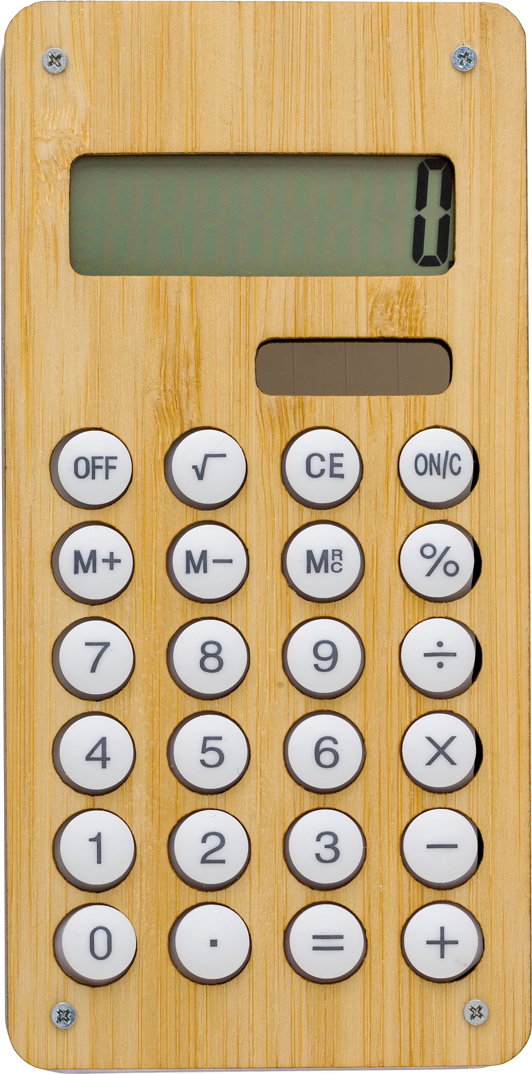 Vue 2 de Calculatrice Thomas | Bambou | Solaire