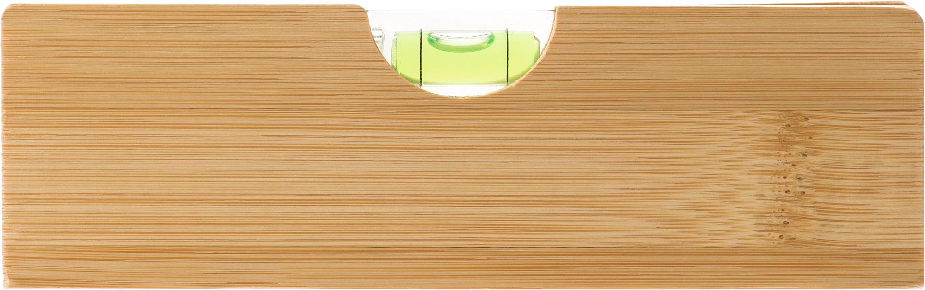 Vue 3 de Décapsuleur Sherry | Bambou | Niveau à bulle