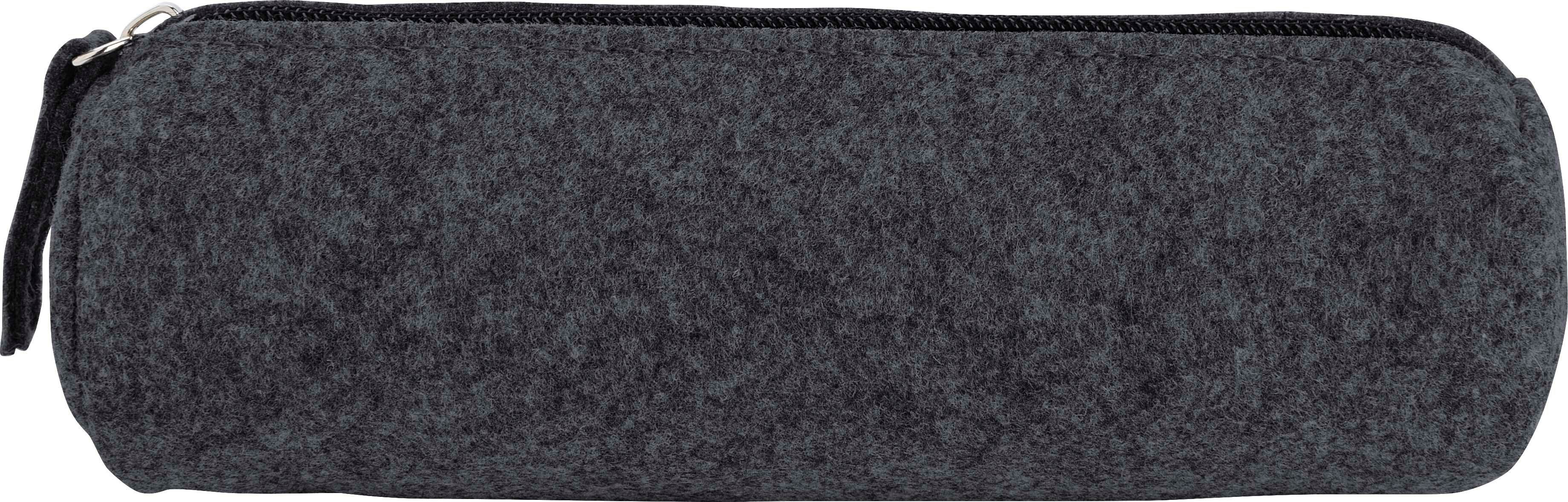 Vue 3 de Trousse Samantha | Feutre recyclé | Fermeture éclair