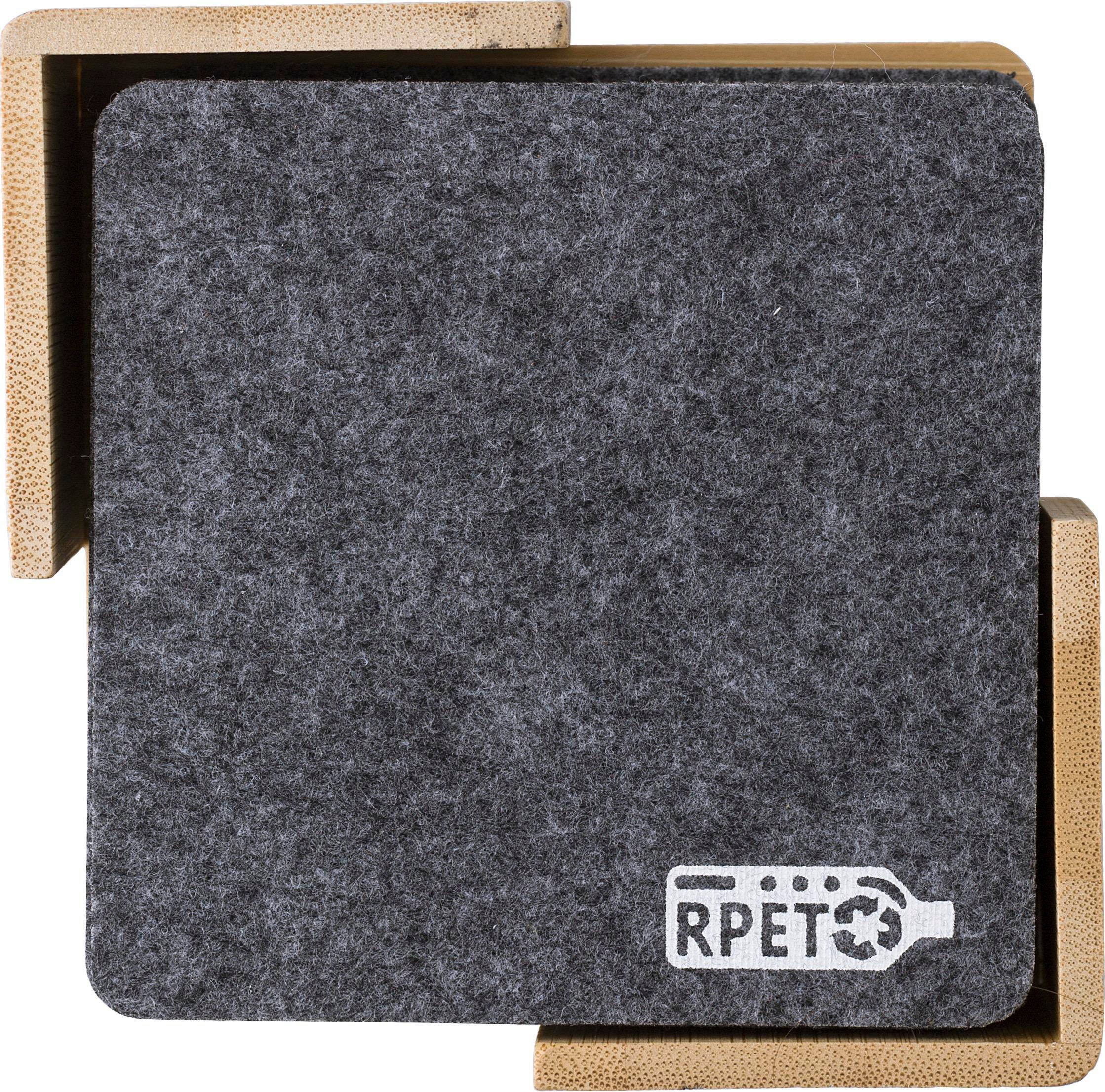 Vue 6 de Set de sous-verres Lawrence | Recyclé | Support en bambou