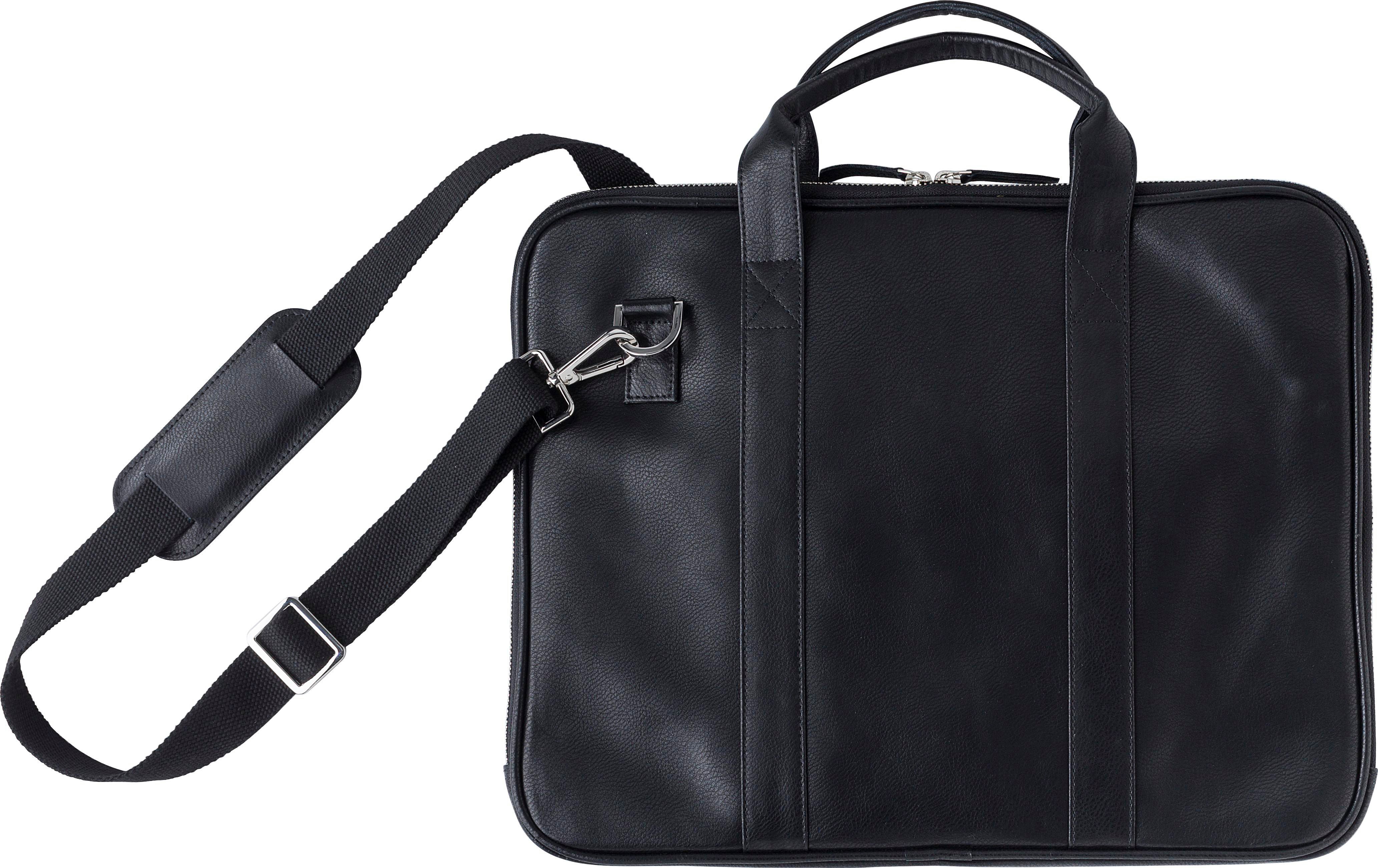 Vue 2 de Sac pour ordinateur portable Michael | Cuir véritable