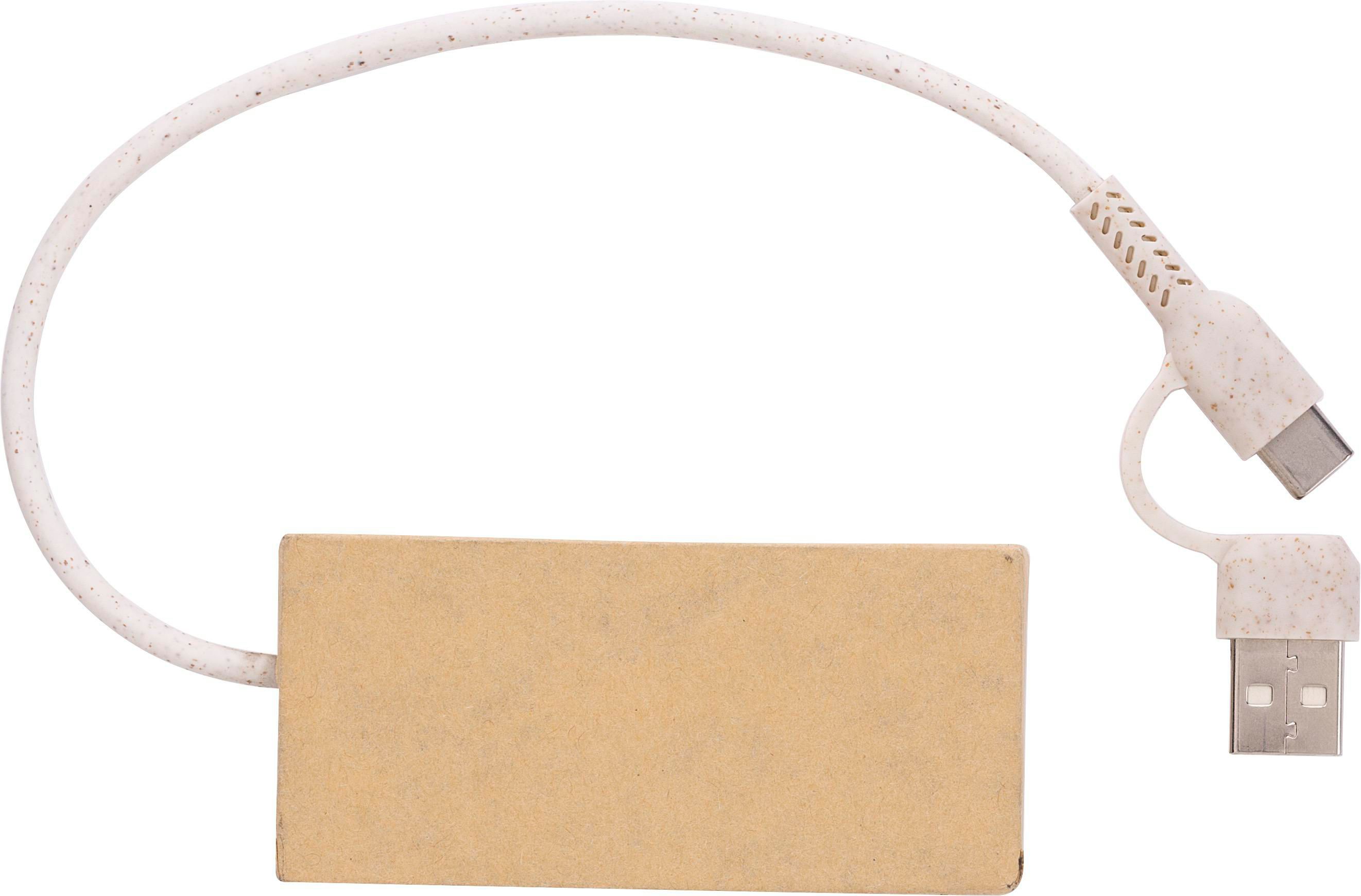 Vue 2 de Hub USB Paulo | Recyclé | 4 ports