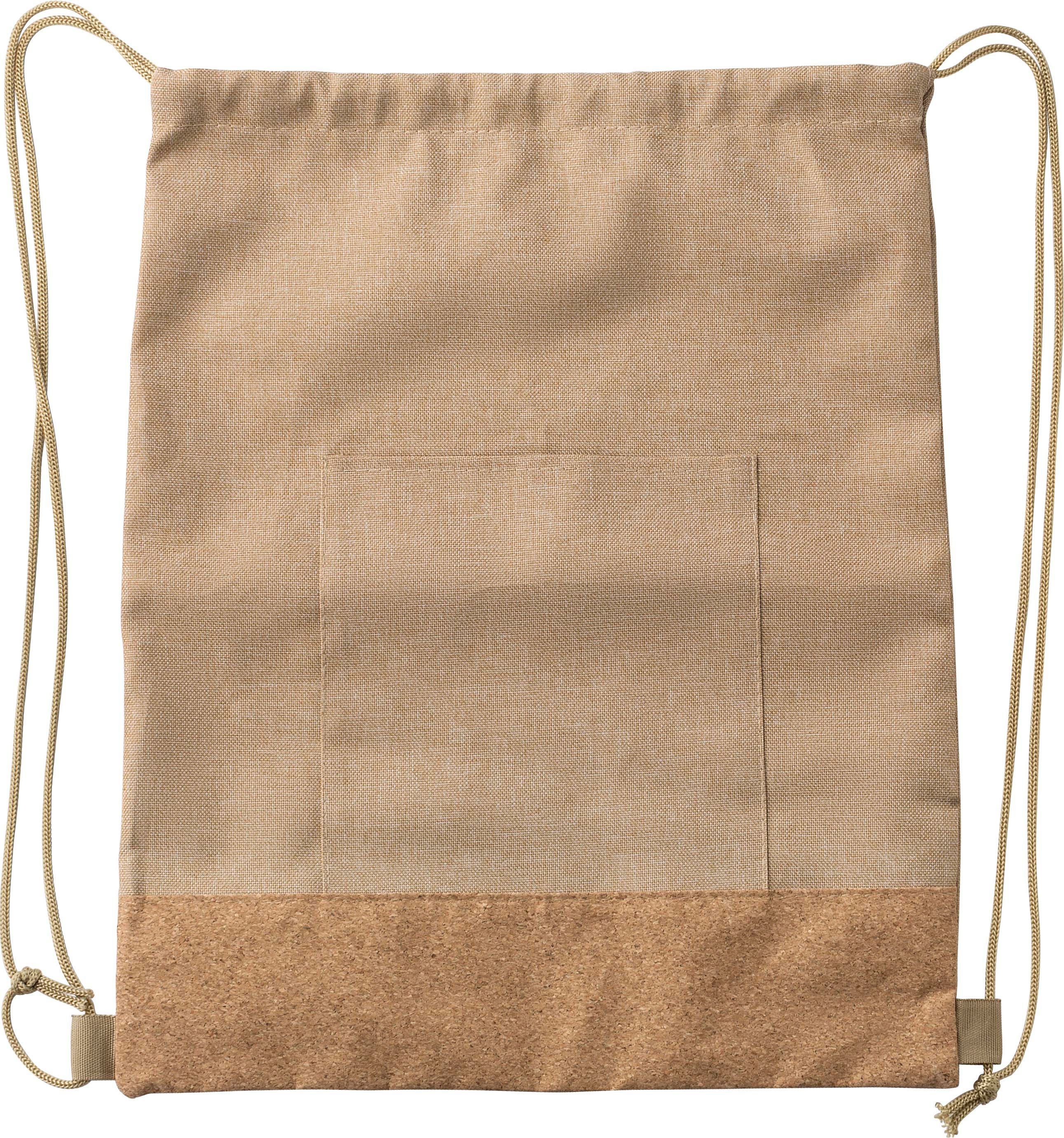 Vue 3 de Sac à cordon Ansel | Recyclé | Fond en liège | 6 l