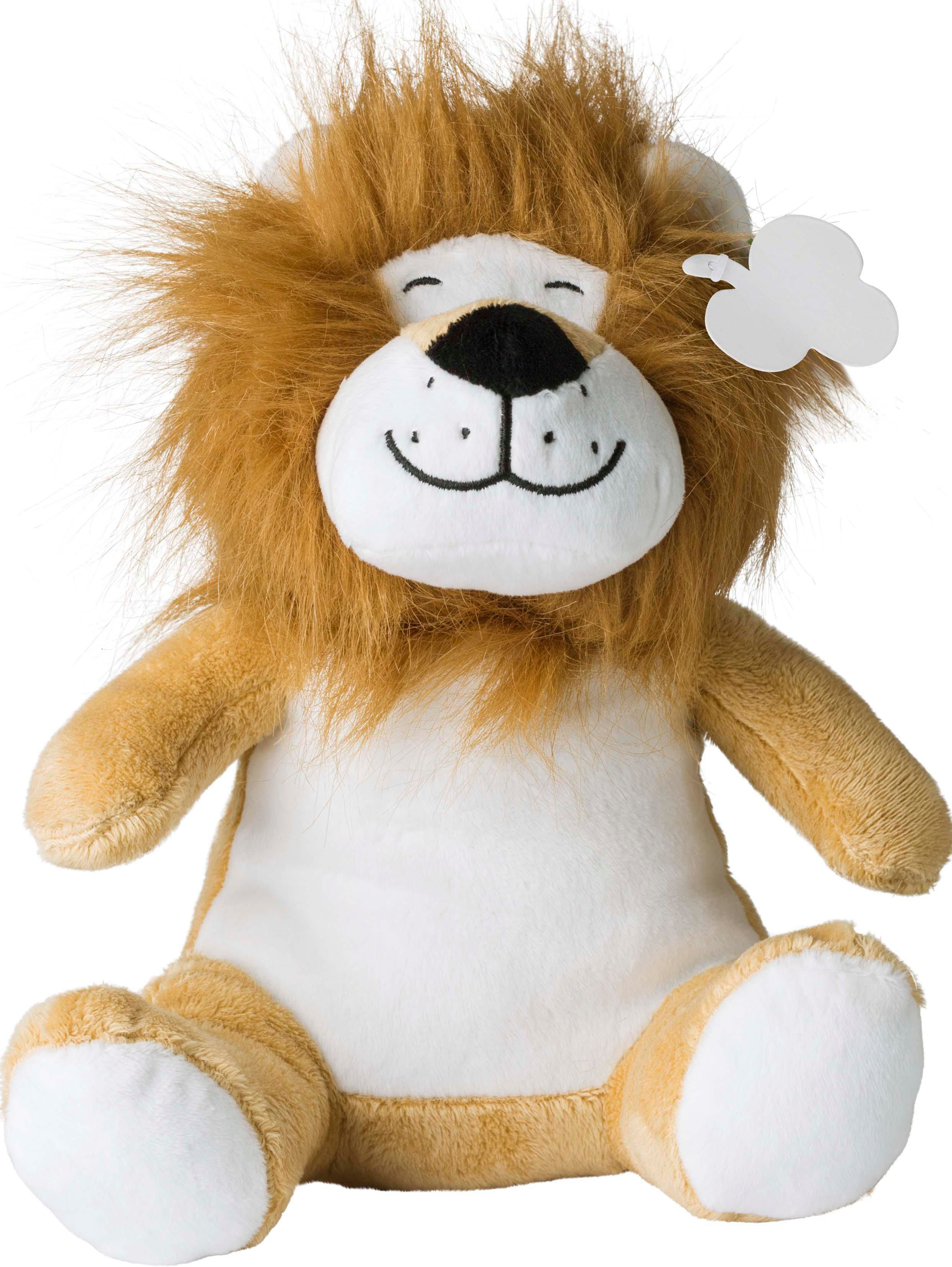 Vue 2 de Lion en peluche Serenity | 20 cm