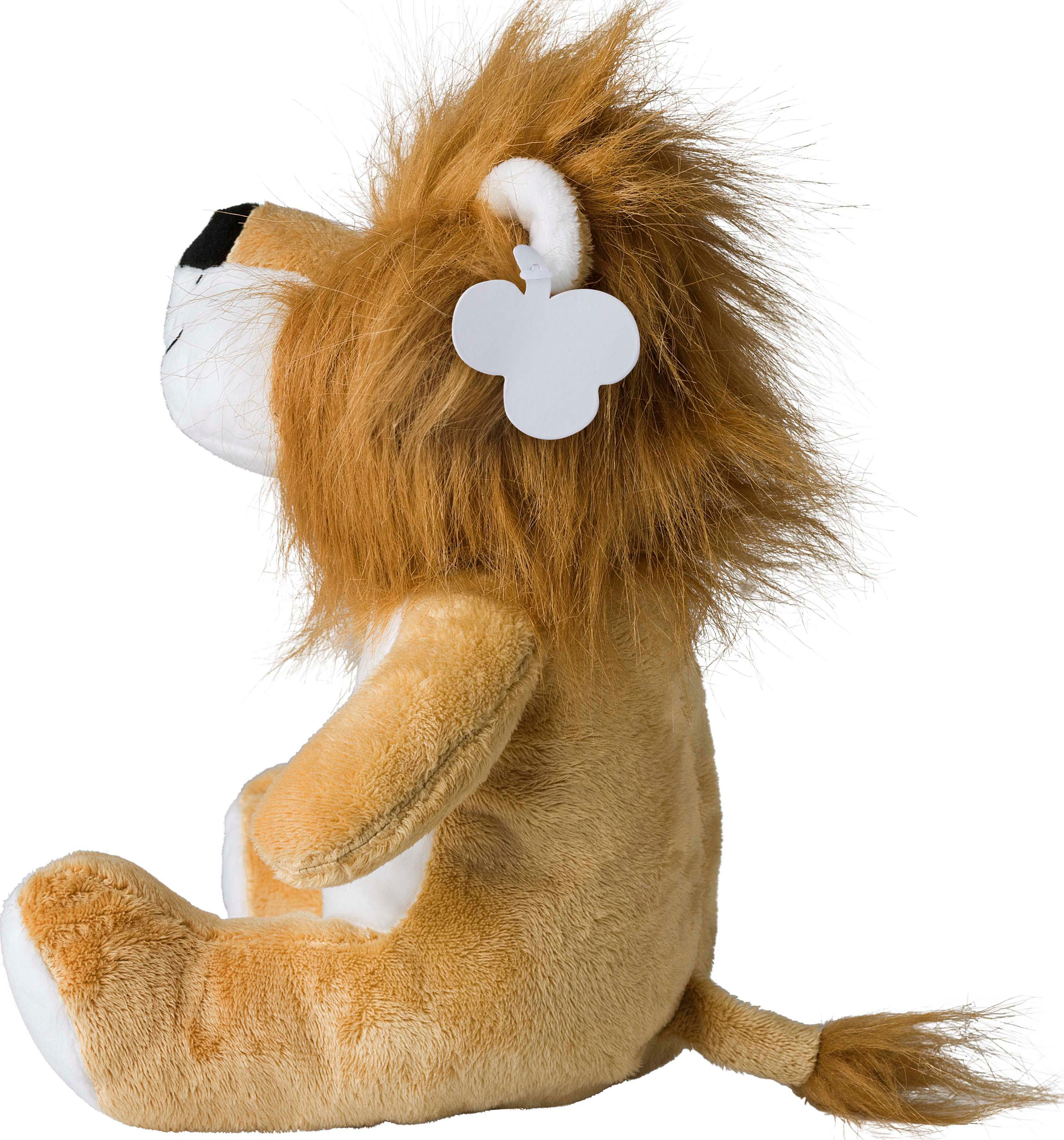 Vue 3 de Lion en peluche Serenity | 20 cm