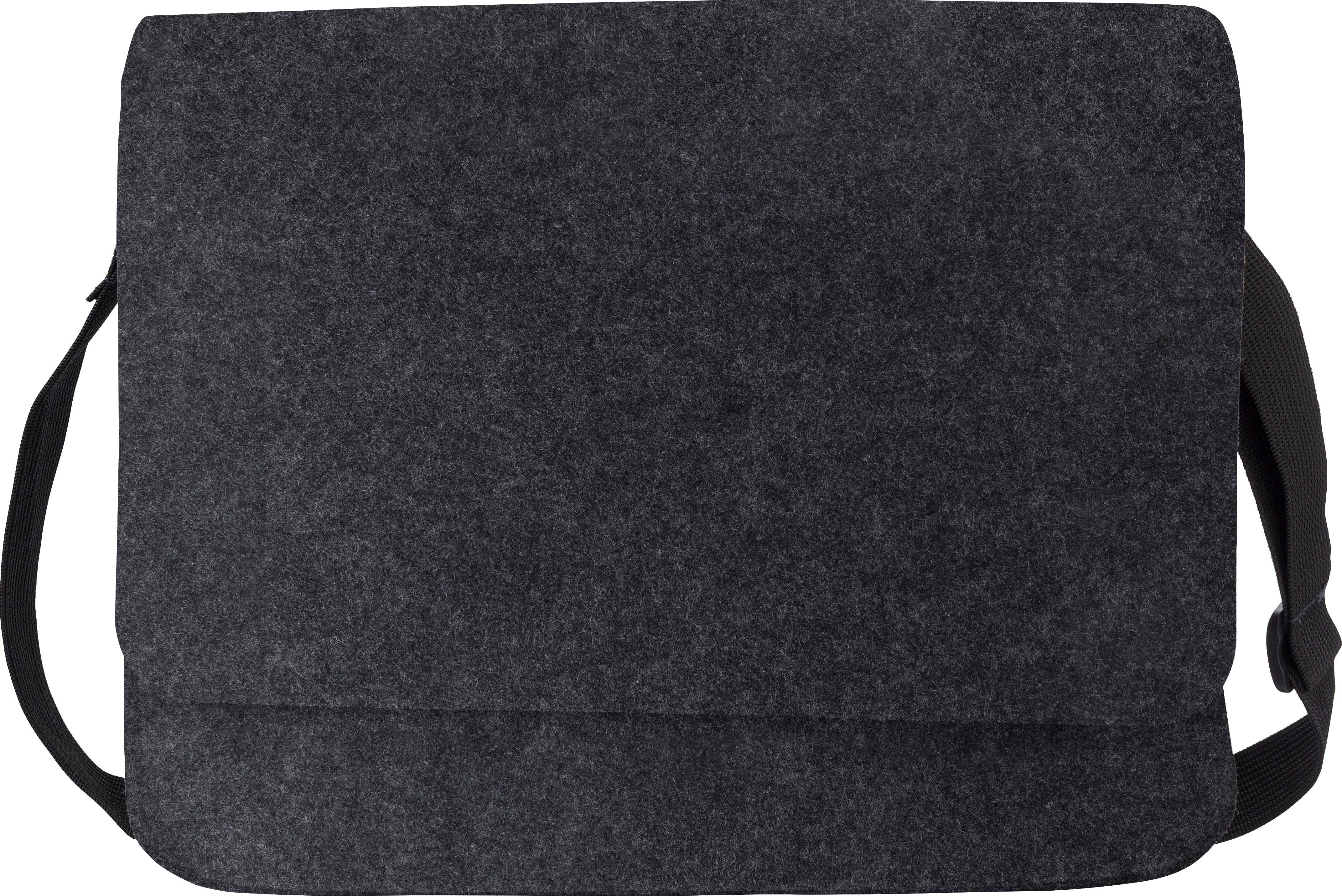 Vue 2 de Sac pour ordinateur portable Layla | Feutre recyclé | 15 pouces | Fermeture velcro