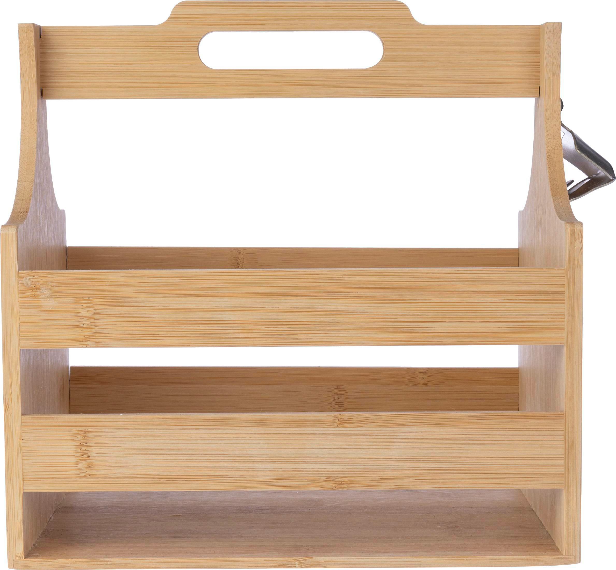Vue 3 de Porte-bouteilles Hans | Bambou | Avec décapsuleur