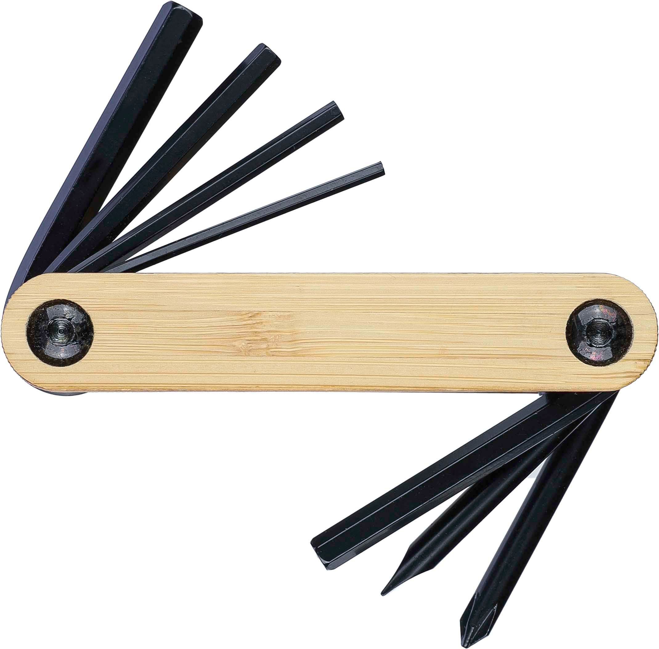 Vue 4 de Kit de réparation vélo Edna | 7 pièces | Bambou
