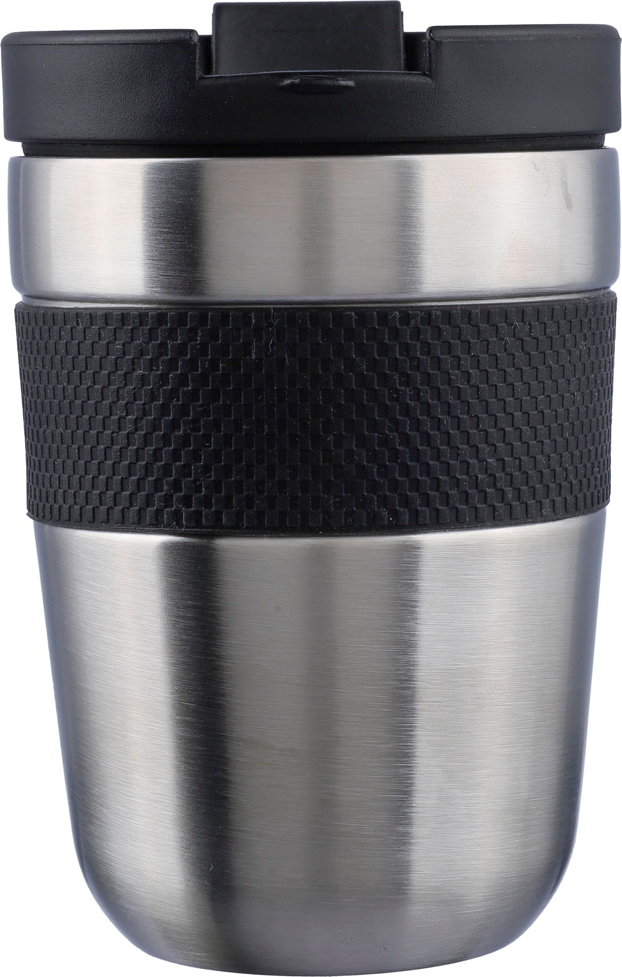 Vue 3 de Mug isotherme Keith | Inox | 300 ml | Grip en silicone