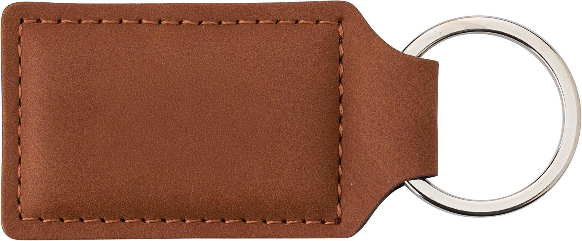 Vue 2 de Porte-clés Vivienne | Simili-cuir | Grav. laser