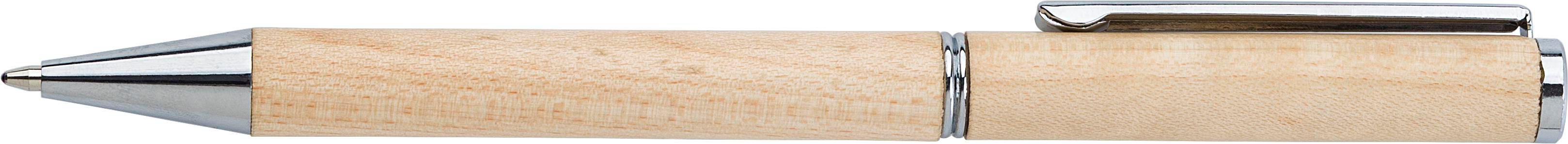 Vue 3 de Stylo bille Lucienne | Bois d'érable | Twist