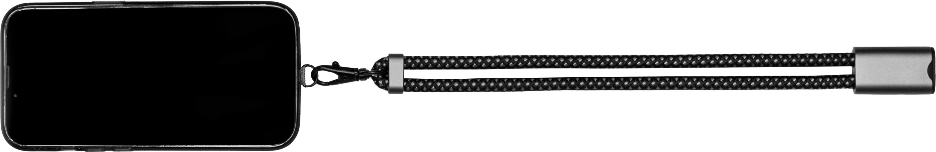 Vue 2 de BrandCharger câble de charge Lany Wristband | USB-C