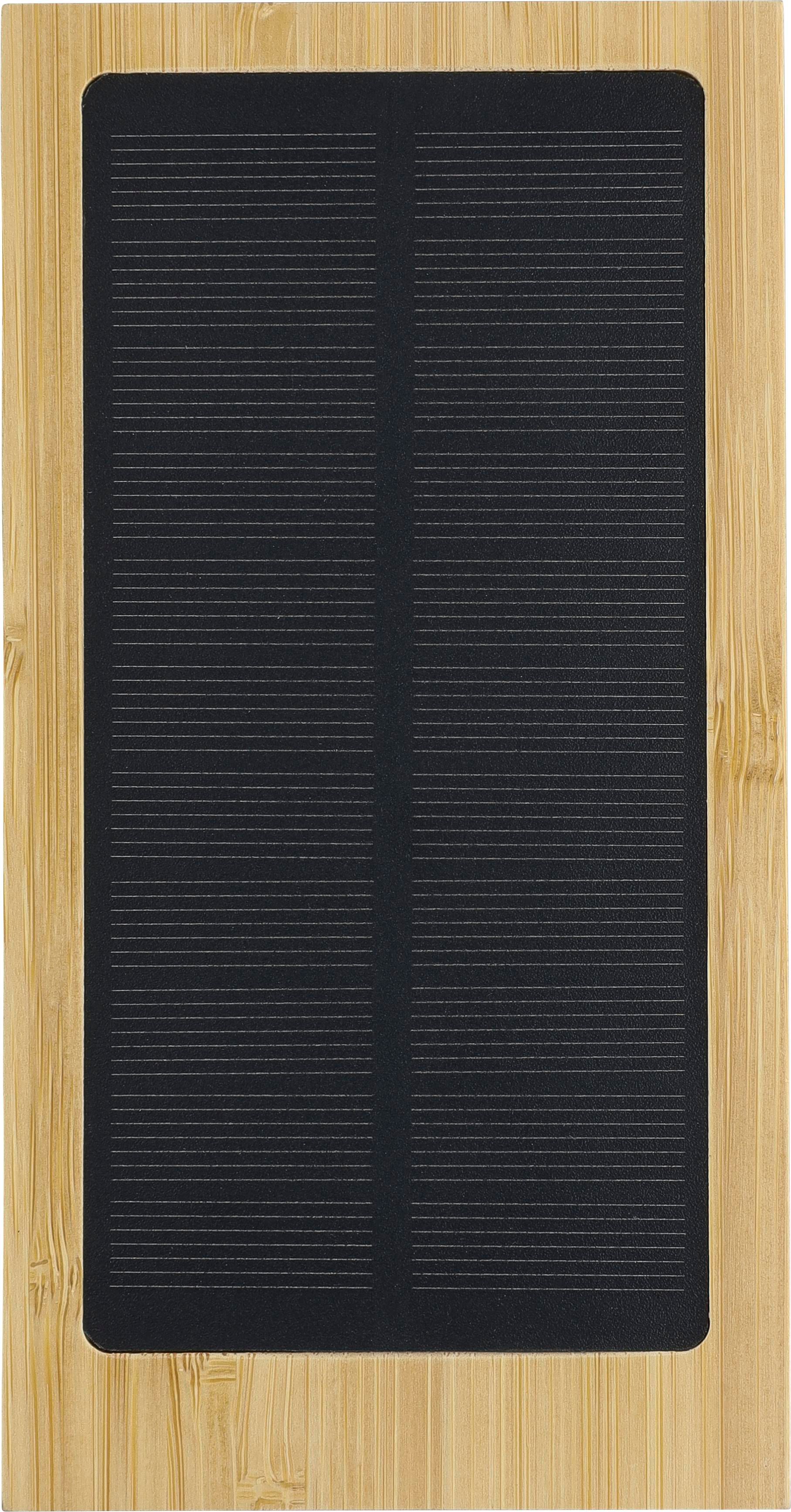 Vue 4 de Batterie externe Elz | Bambou | Solaire | 10 000 mAh