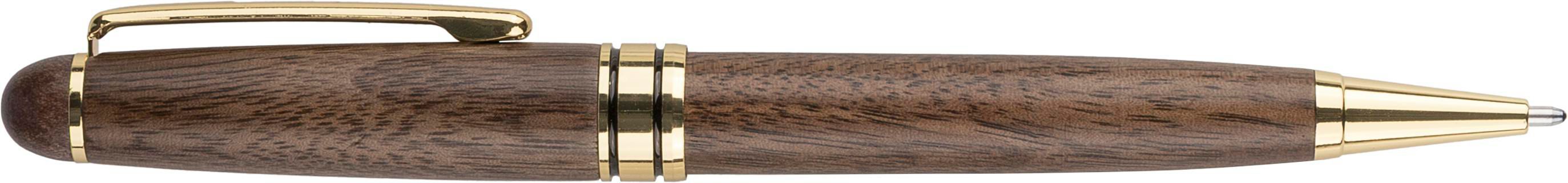 Vue 3 de Stylo bille Noa | Bois de noyer | Rotatif