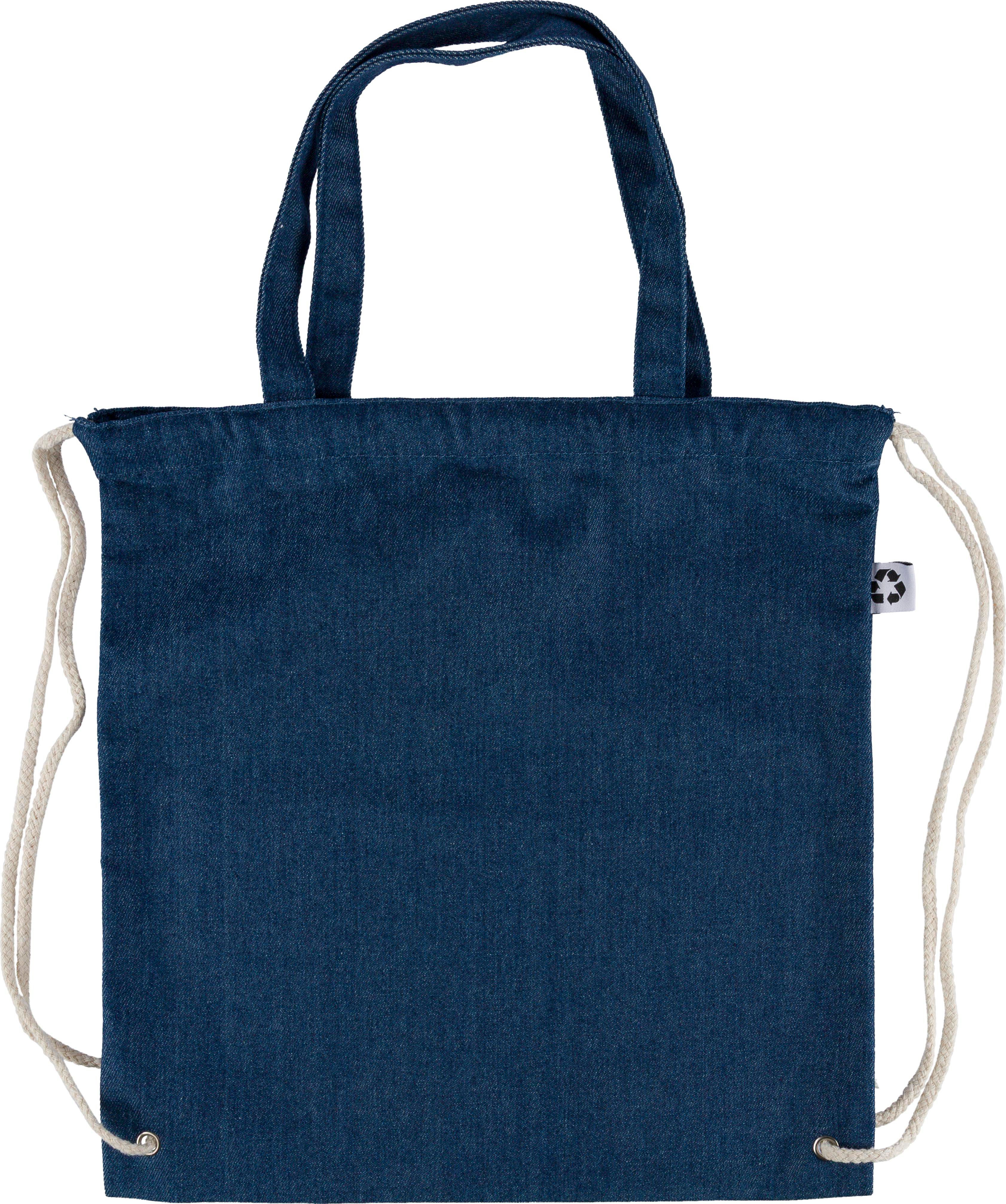 Vue 2 de Sac à cordon Dex | Denim recyclé | 6,6 l