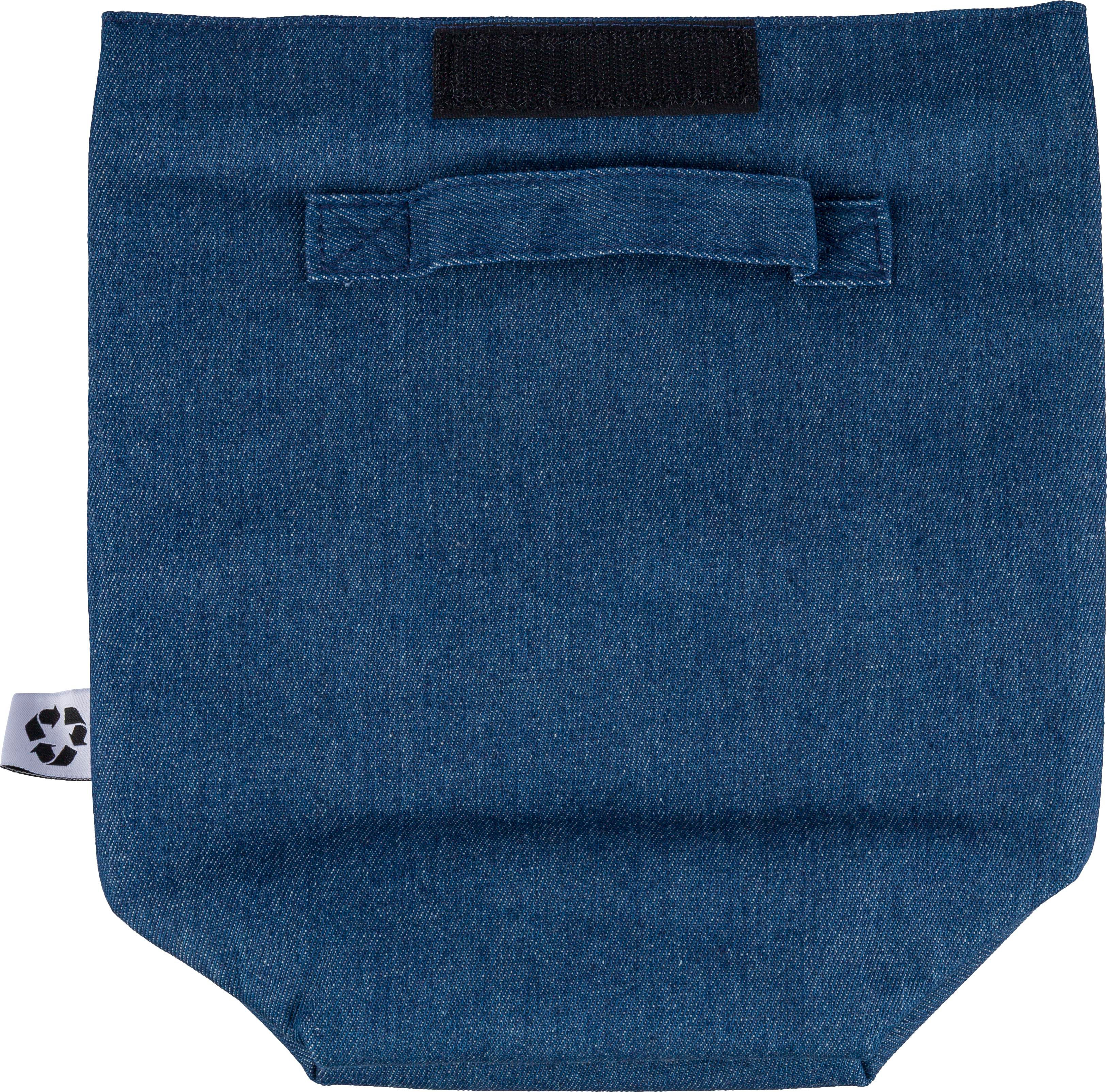Vue 2 de Sac isotherme Mira | Denim recyclé | Rabat roulé | 8 l