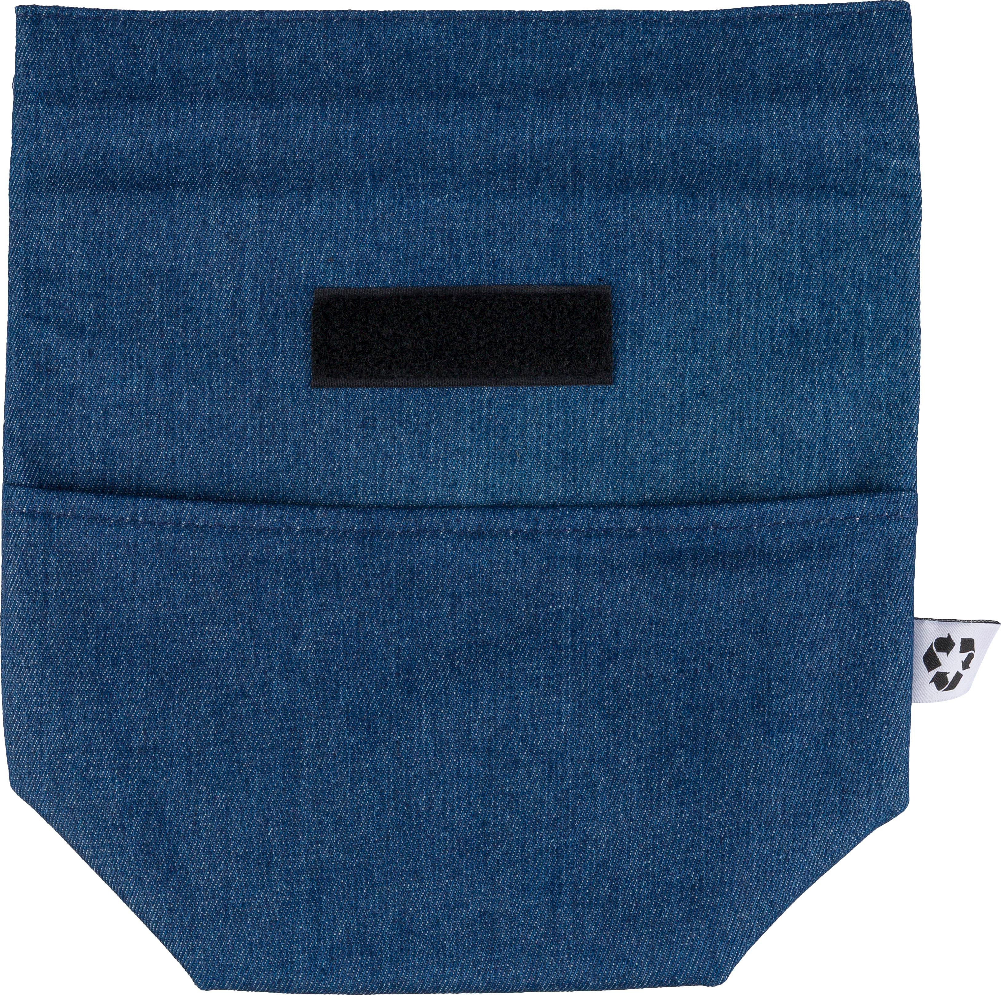 Vue 3 de Sac isotherme Mira | Denim recyclé | Rabat roulé | 8 l