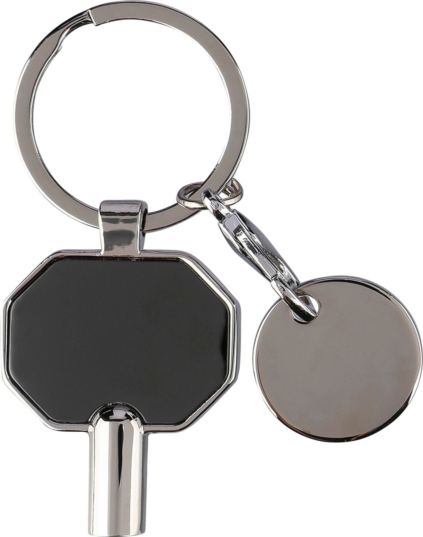 Vue 2 de Porte-clés avec clé de purge Mara | Recyclé | Jeton de caddie