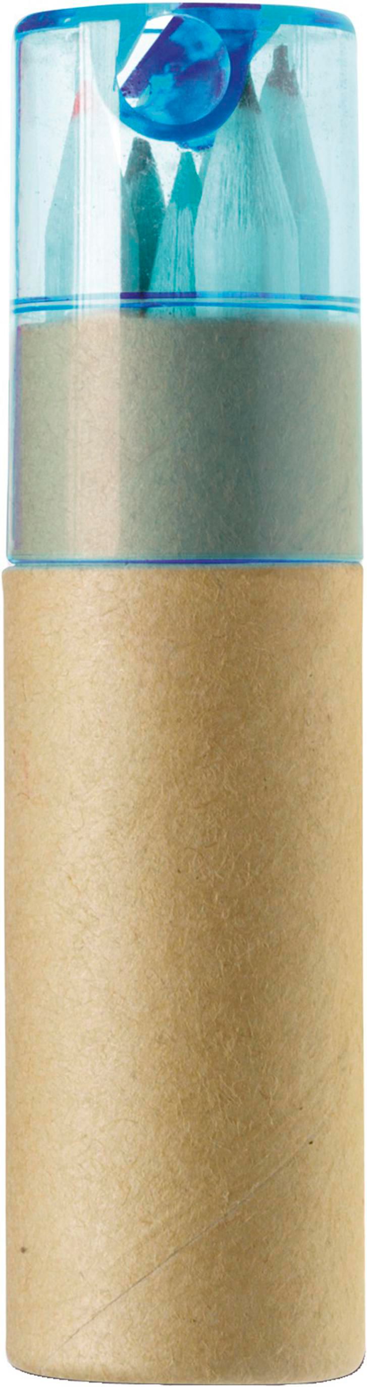 Vue 2 de Set de crayons de couleur Libbie | Carton recyclé | 6 pièces