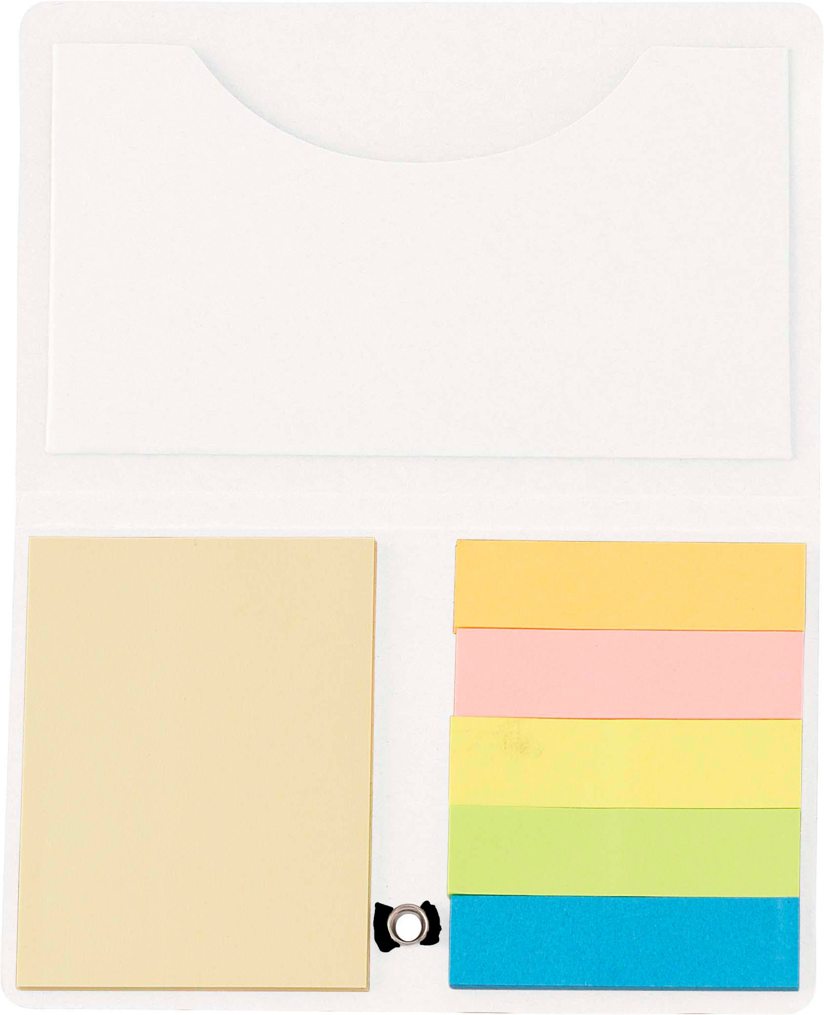 Vue 2 de Set de notes adhésives Bjorn | Carton recyclé