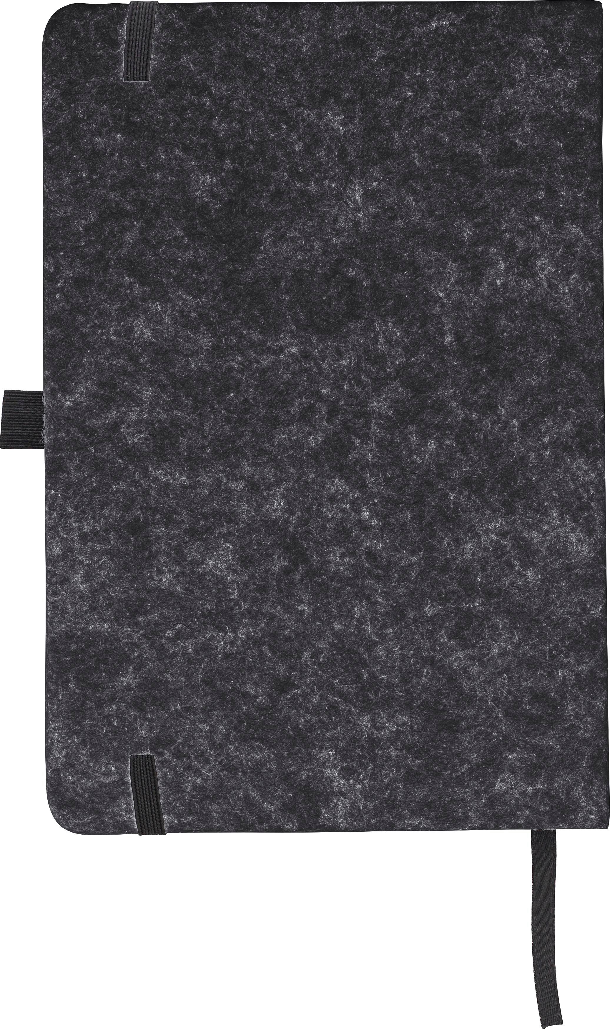 Vue 3 de Carnet Harper | Feutre recyclé | A5 | Ligné