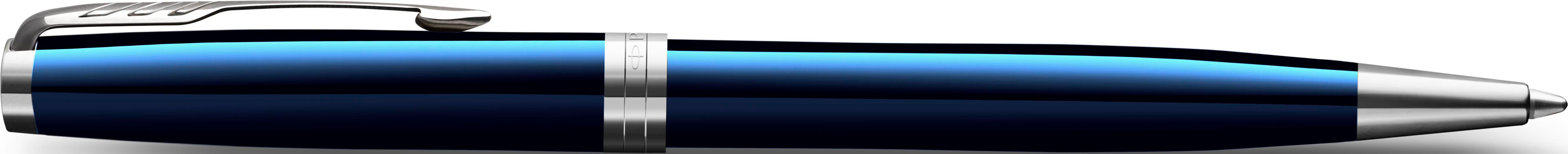 Vue 2 de Parker Sonnet stylo bille | Finitions chromées