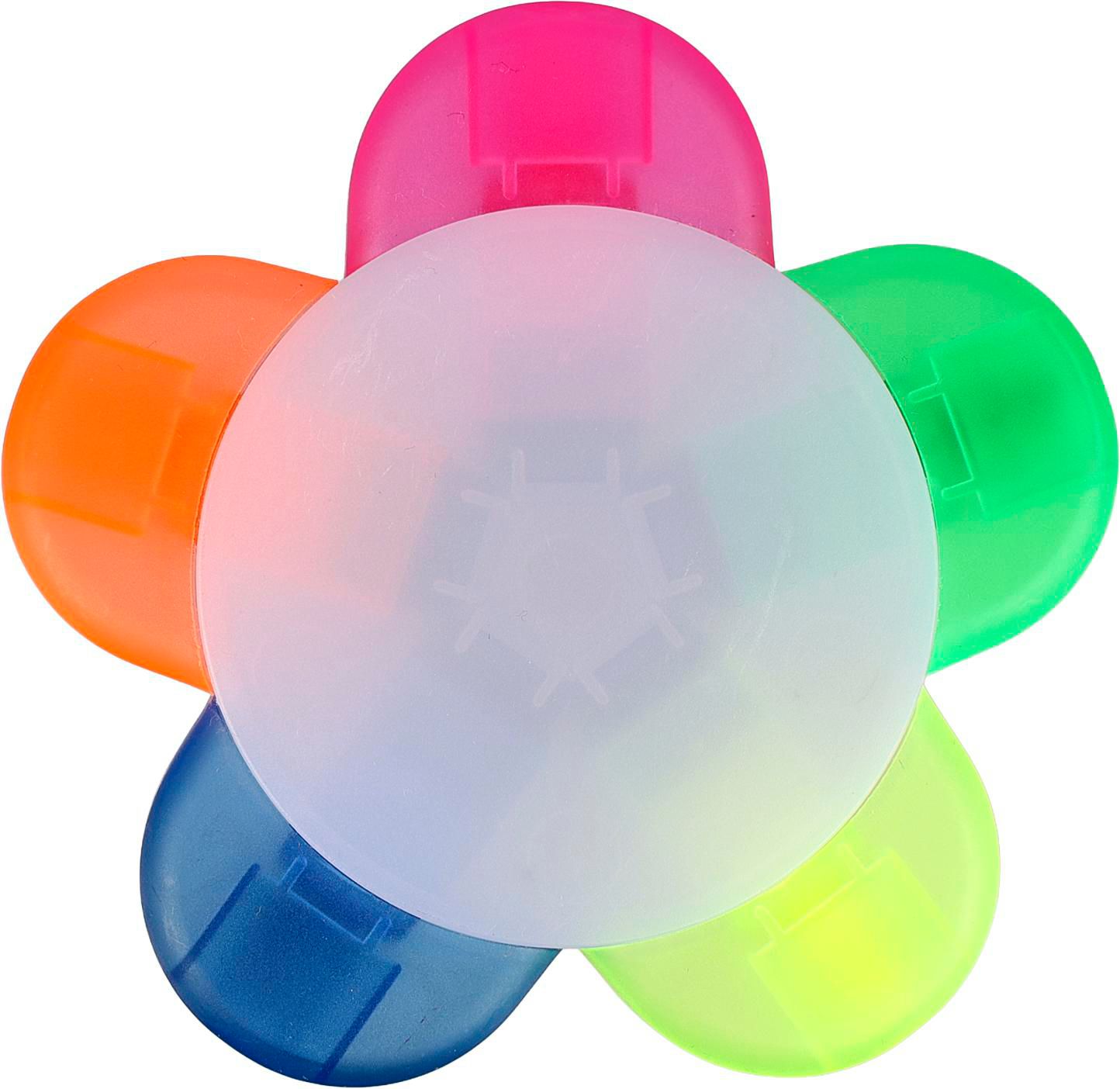 Vue 6 de Set de surligneurs Brodie | Plastique | 5 couleurs