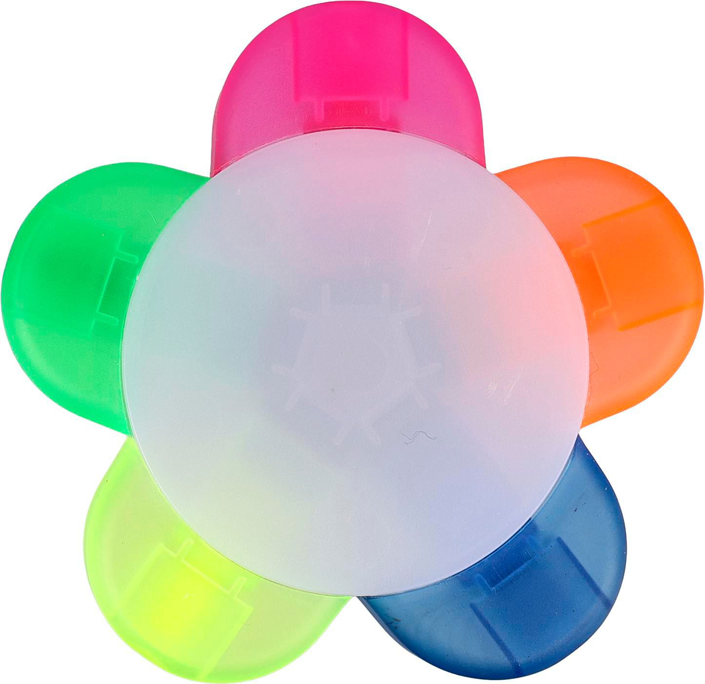 Vue 7 de Set de surligneurs Brodie | Plastique | 5 couleurs