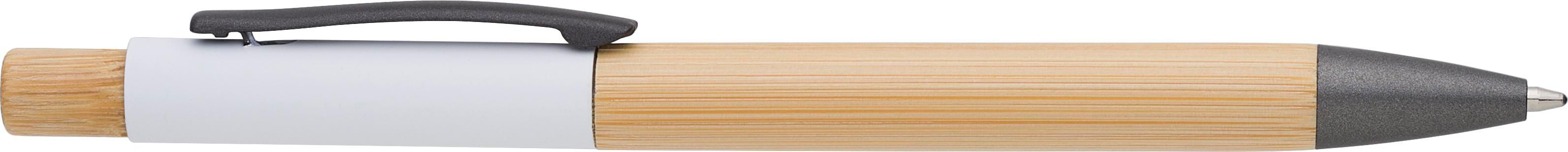 Vue 3 de Stylo bille Anke | Bambou | Aluminium