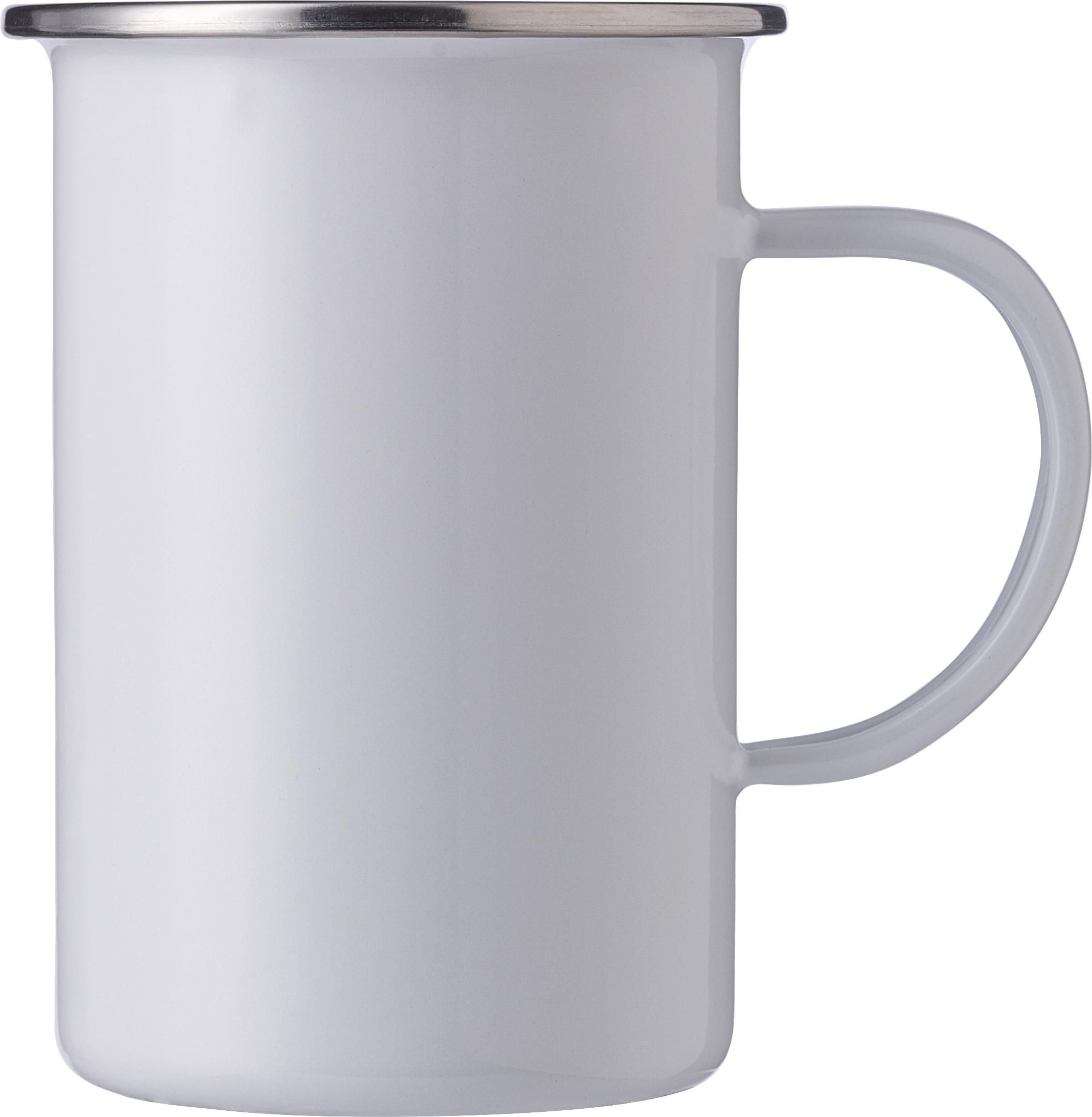 Mug émaillé Ayden | Bord inox | 500 ml