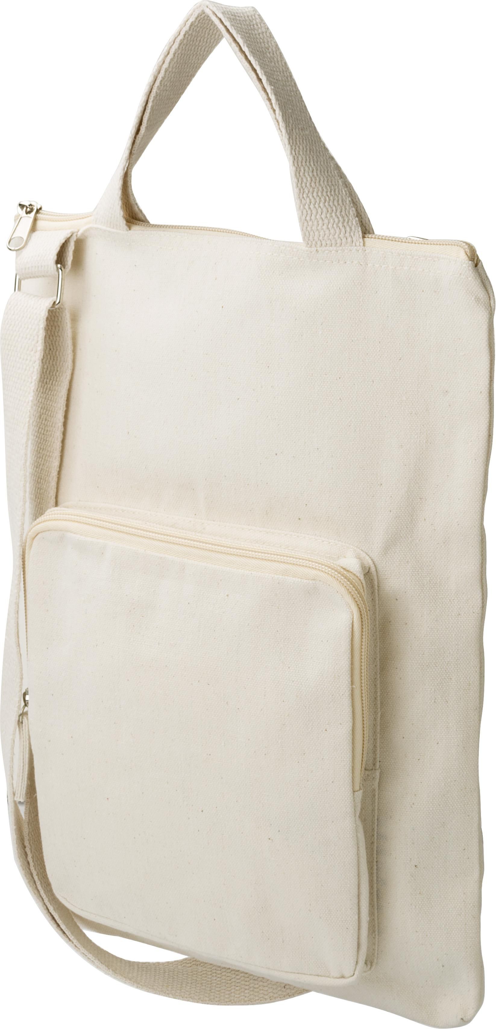 Vue 4 de Sacoche pour ordinateur portable Iker | Coton | 15" | 1,7 l
