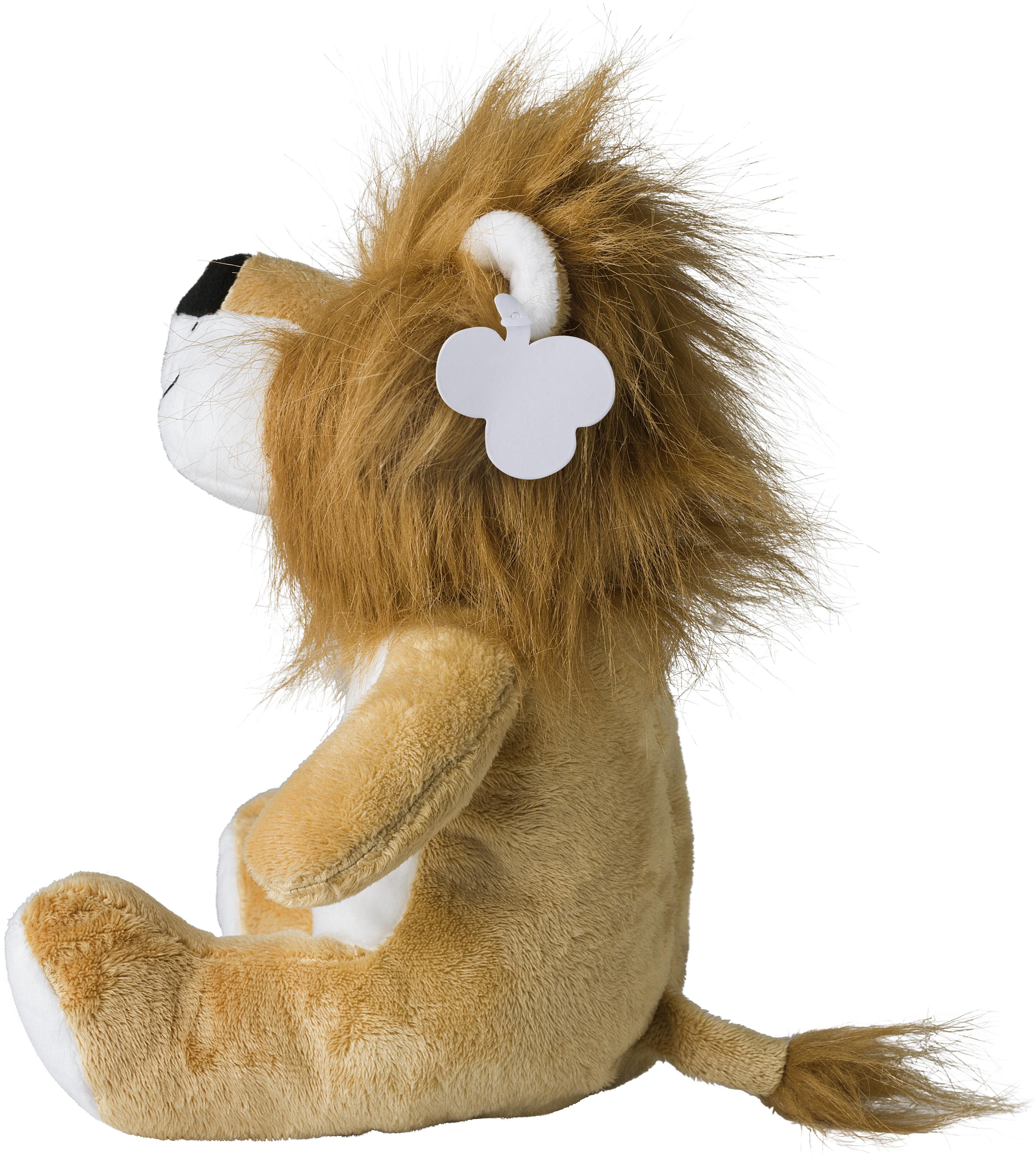 Vue 6 de Lion en peluche Serenity | 20 cm