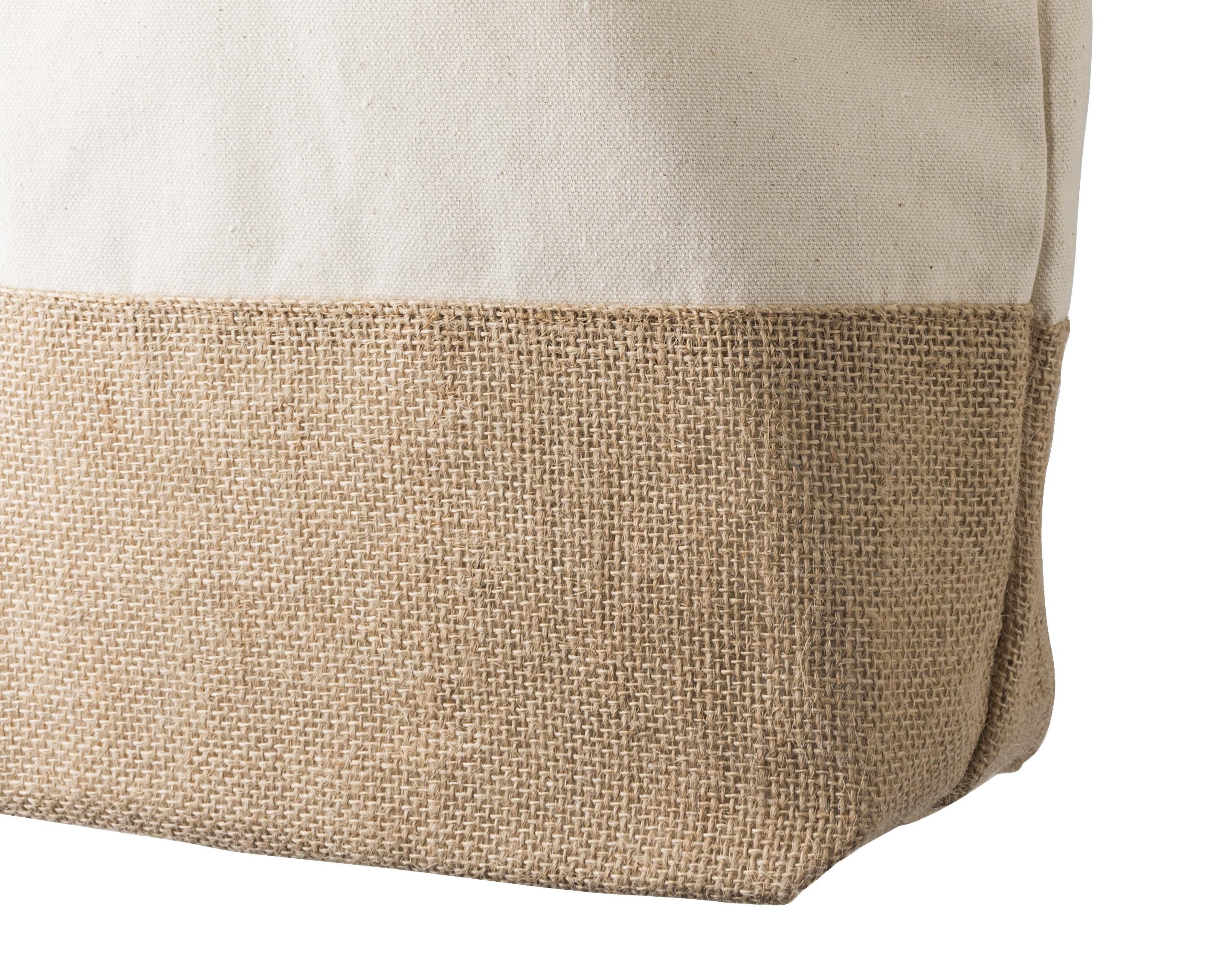 Vue 4 de Sac shopping Diego | Coton 280 g/m² | Fond jute