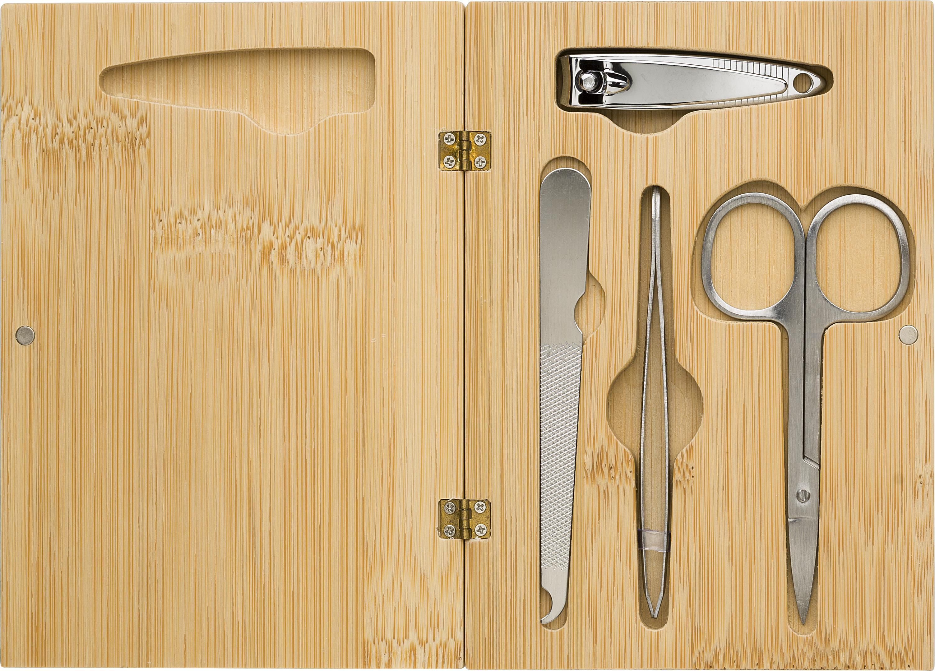 Vue 3 de Set de manucure Lydia | Bambou | 4 pièces