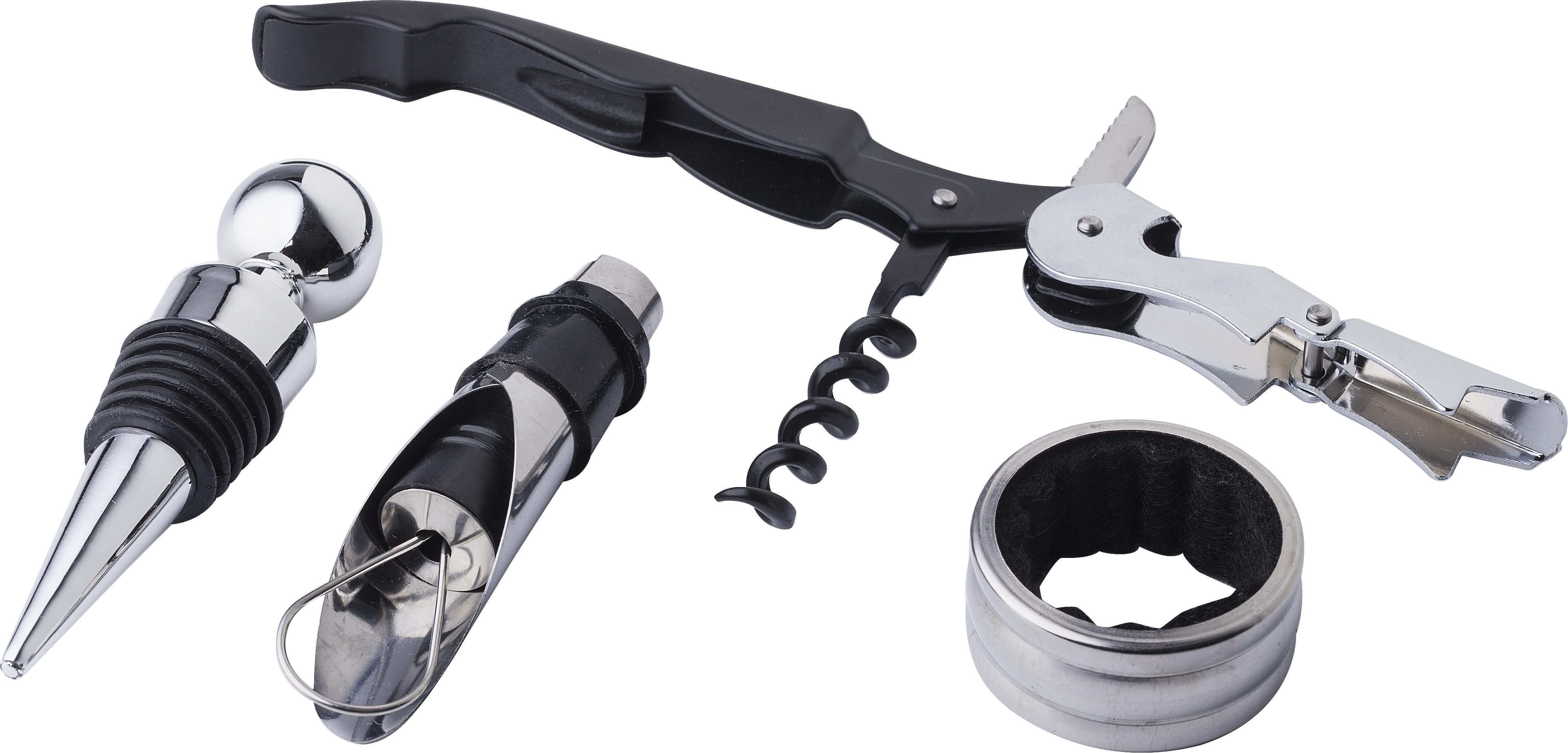 Vue 5 de Set de vin Milana | Simili-cuir aspect liège | 4 pcs
