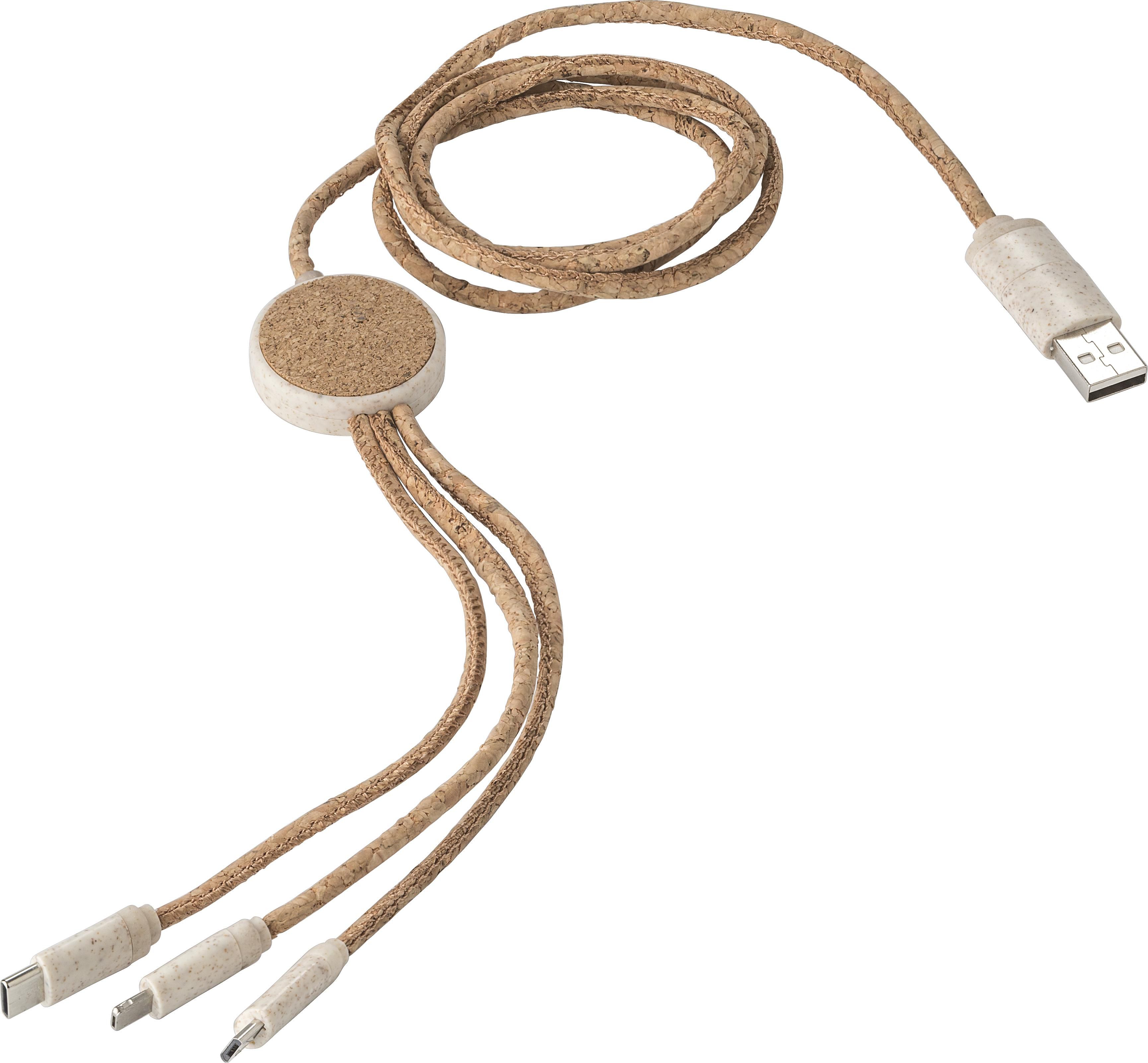 Vue 4 de Câble de charge | Liège | 4-en-1 | 1,20 m
