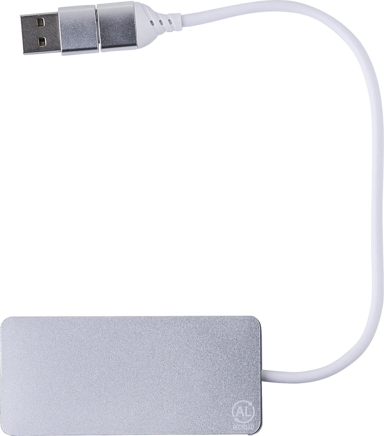 Vue 4 de Hub USB Layton | Aluminium | 3 ports