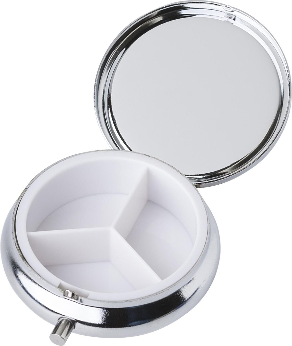 Vue 3 de Pilulier Zara | Métal | 3 compartiments | Miroir
