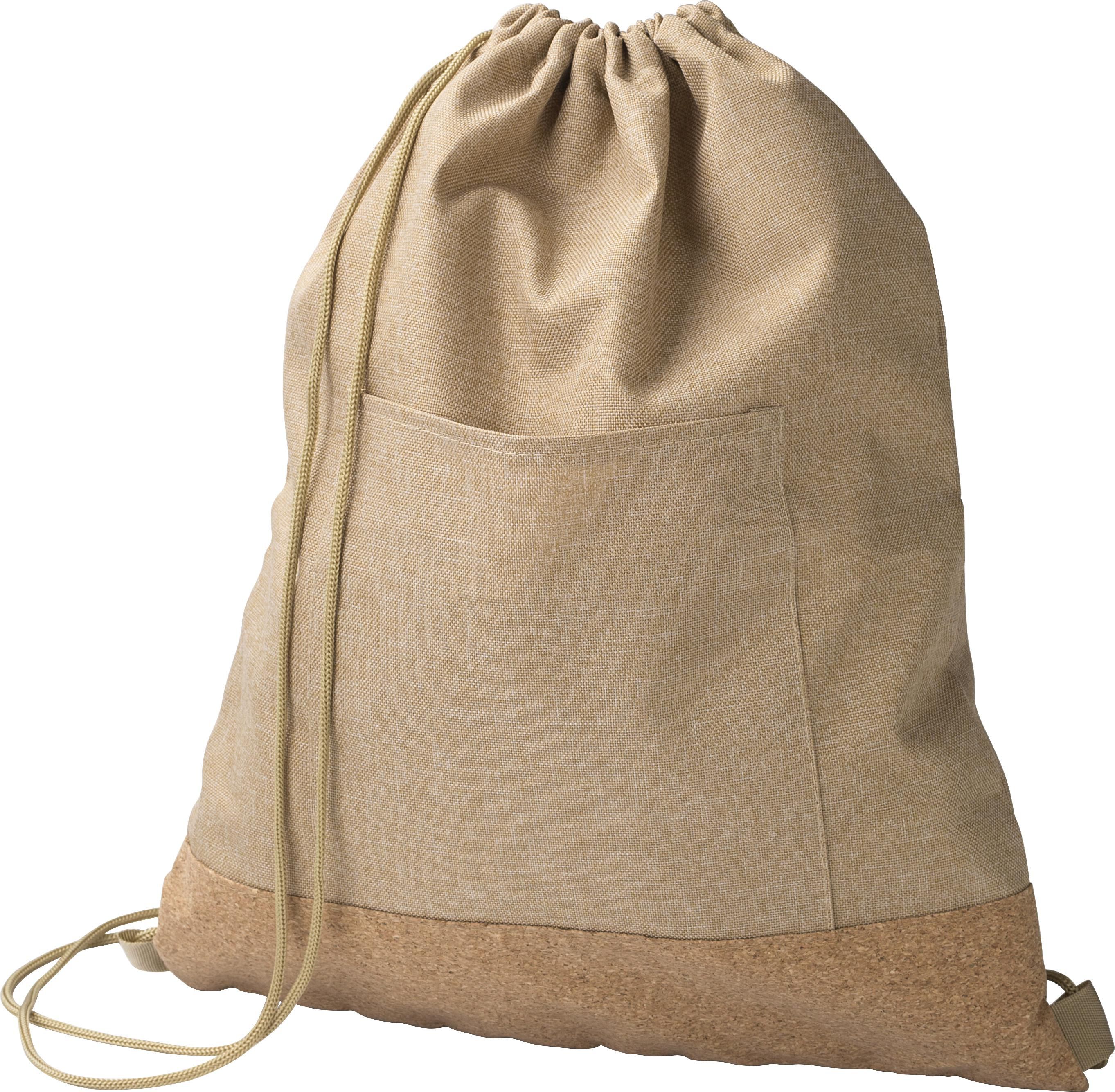 Vue 4 de Sac à cordon Ansel | Recyclé | Fond en liège | 6 l