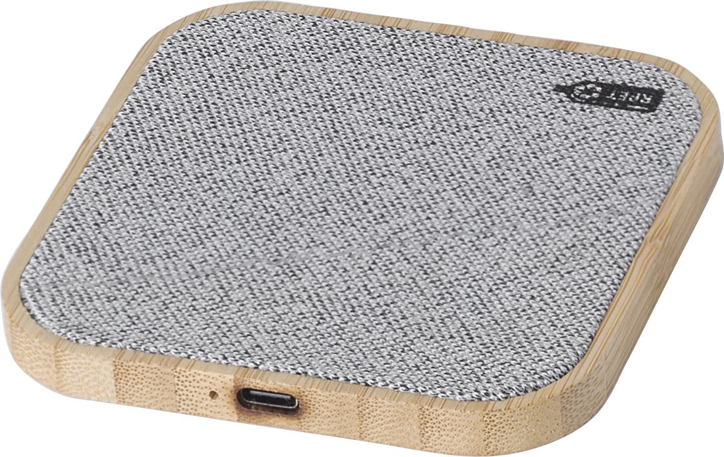 Vue 3 de Chargeur sans fil Moses | Bambou | rPET | 15W
