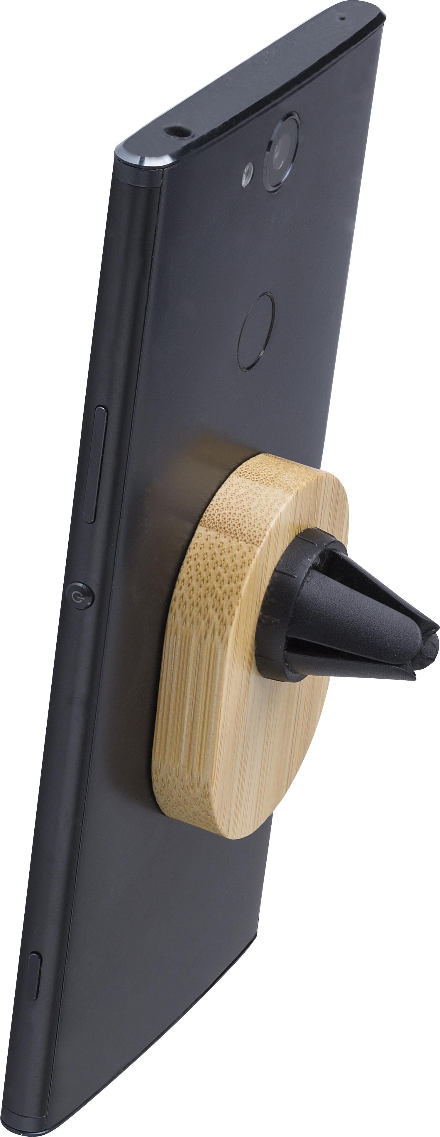 Vue 4 de Support téléphone Larry | Bambou | Voiture