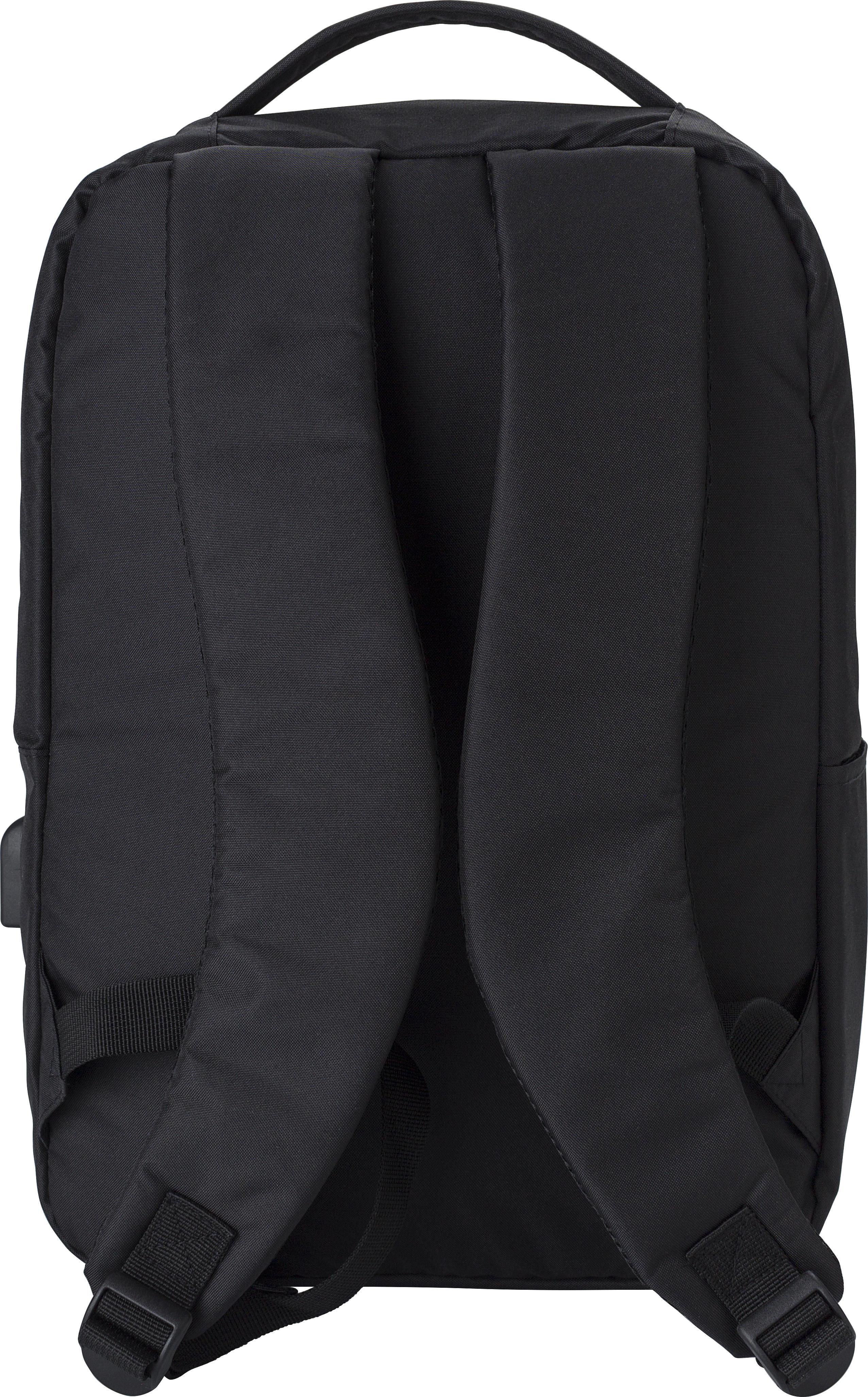 Vue 5 de Sac à dos pour ordinateur portable Jesse | Recyclé | 16 pouces | Port USB