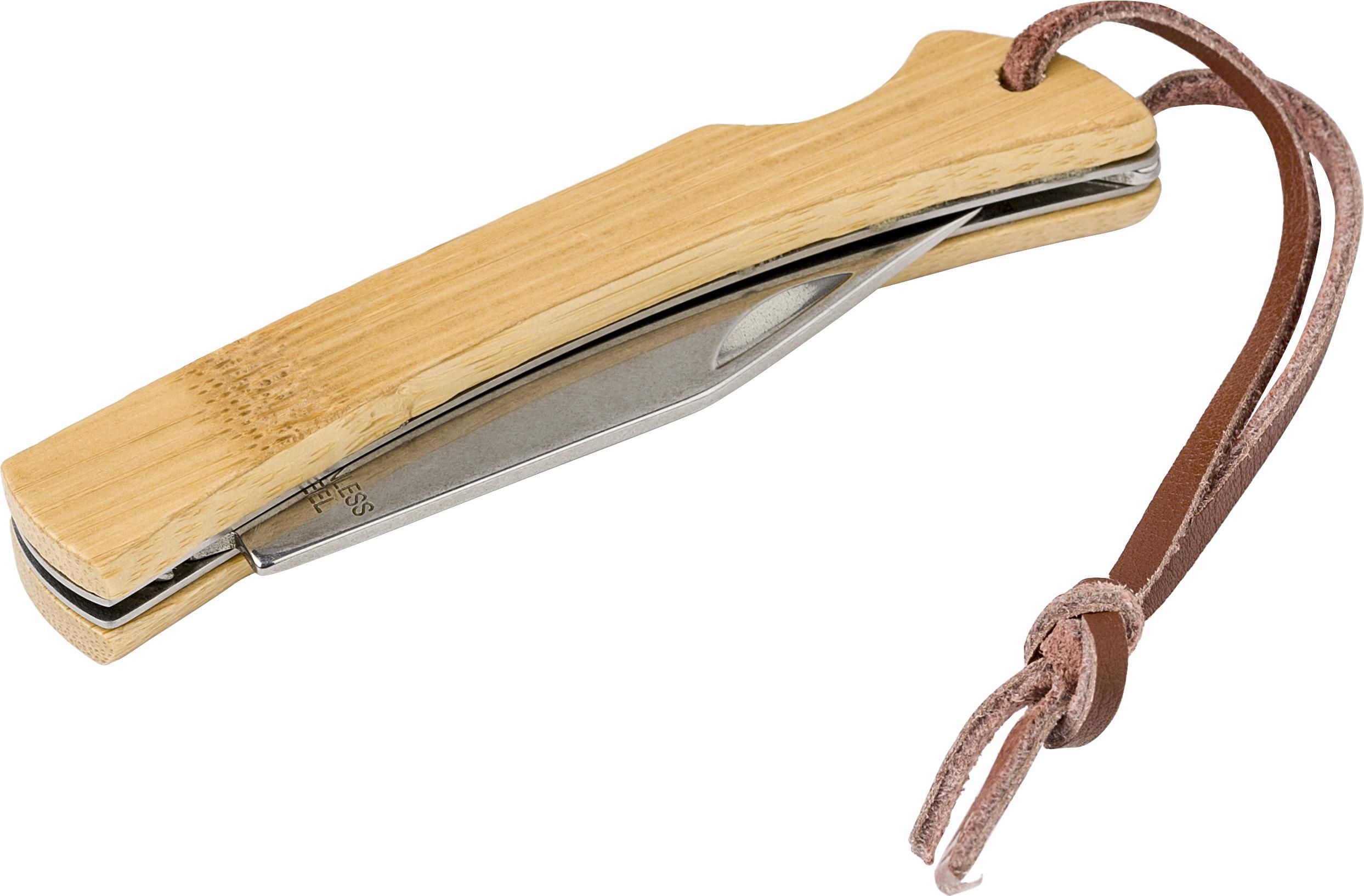 Vue 3 de Couteau pliable Beckett | Bambou
