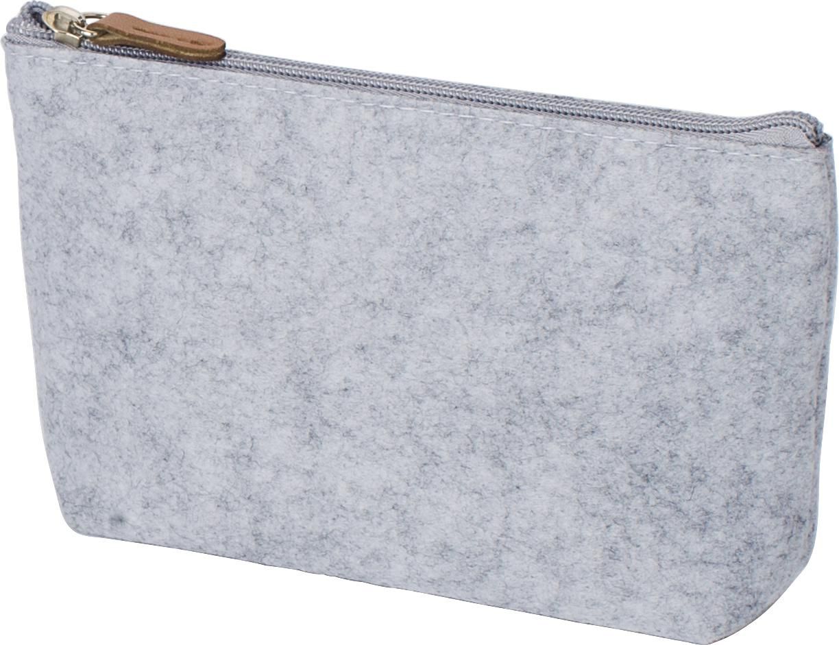 Vue 4 de Pochette cosmétique Lucy | Feutre recyclé | Détails en simili-cuir