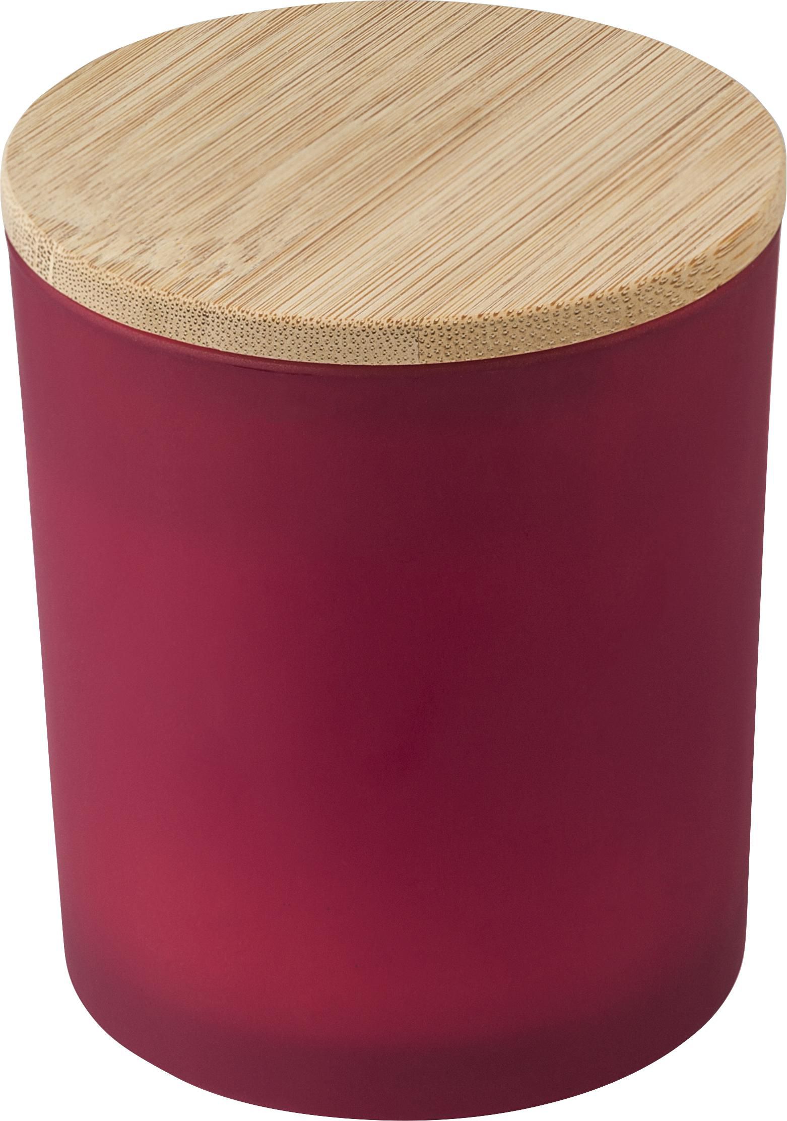 Vue 4 de Bougie Josiah | Verre avec couvercle bambou | Cire de soja | 280 g